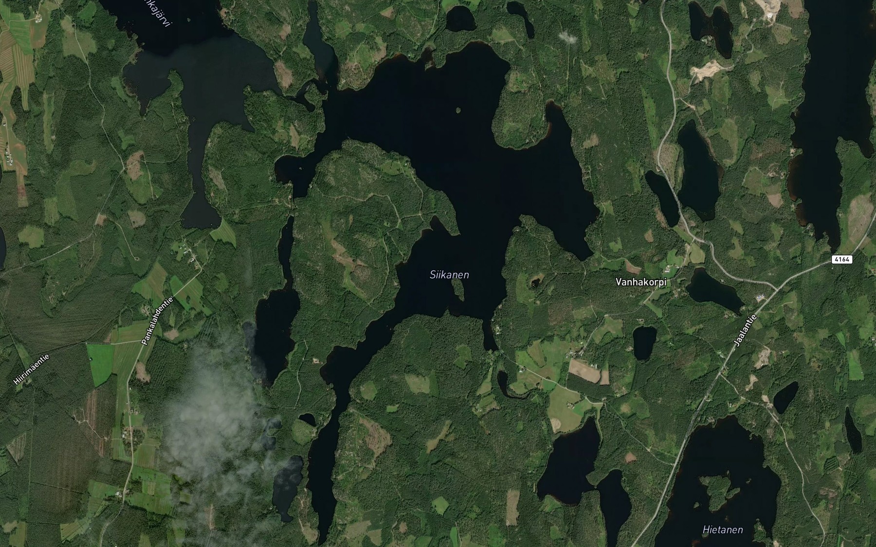 Satellite map of the Siikanen