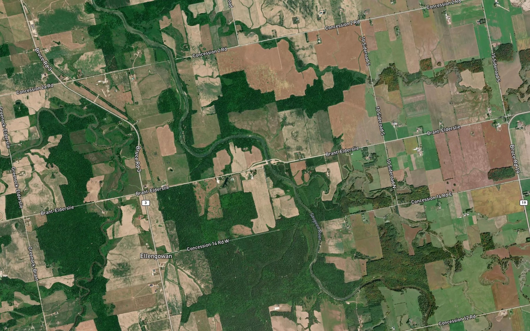 Satellite map of the Deer Creek