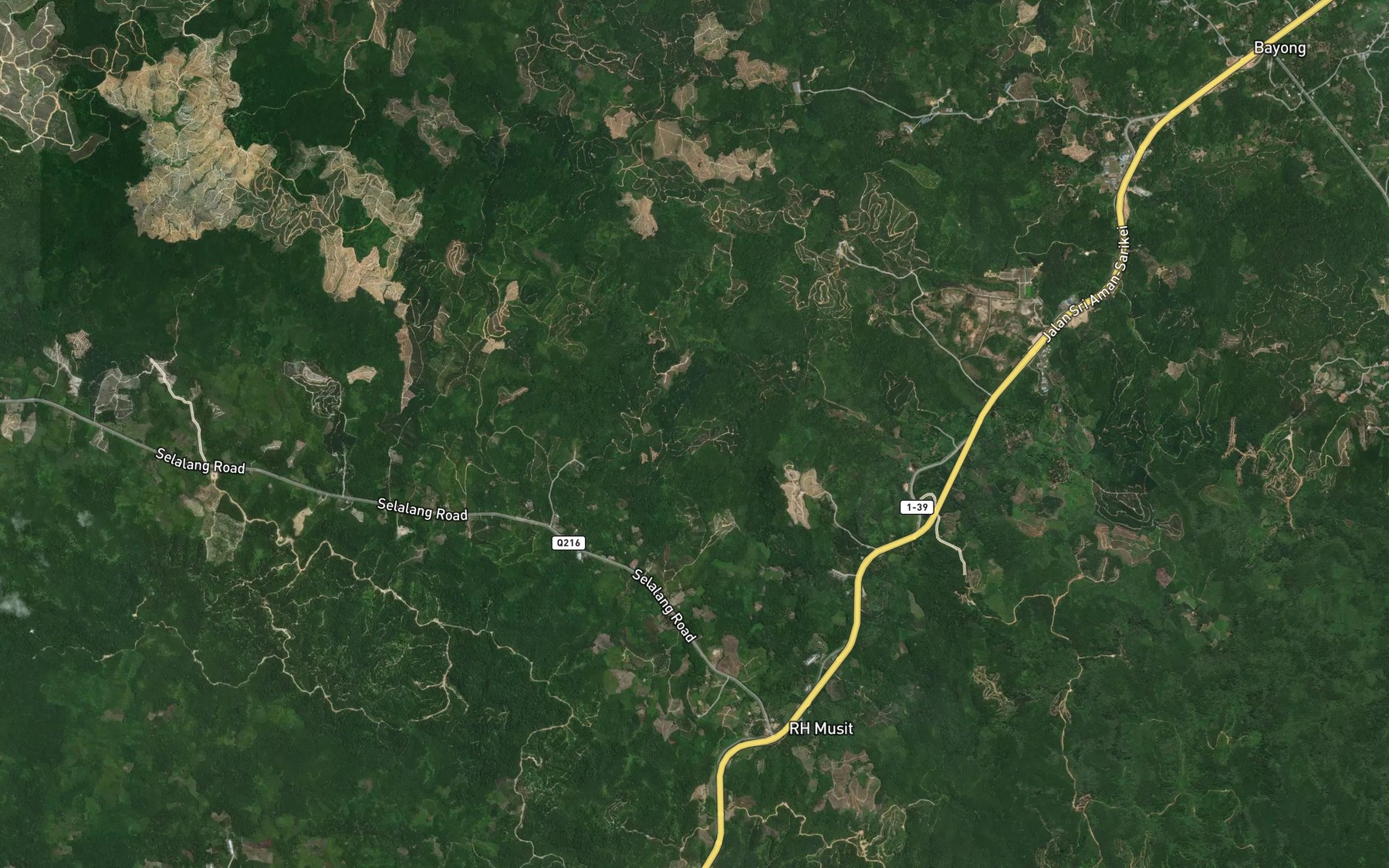 Satellite map of the Sungai Galujon