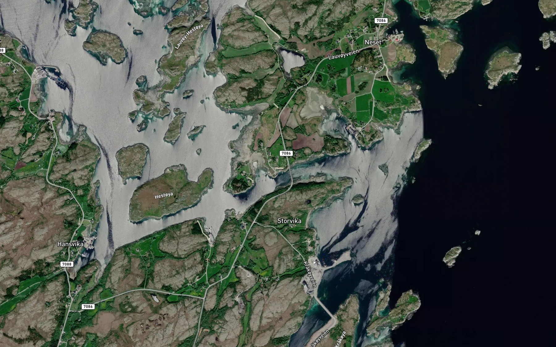 Satellite map of the Persvika
