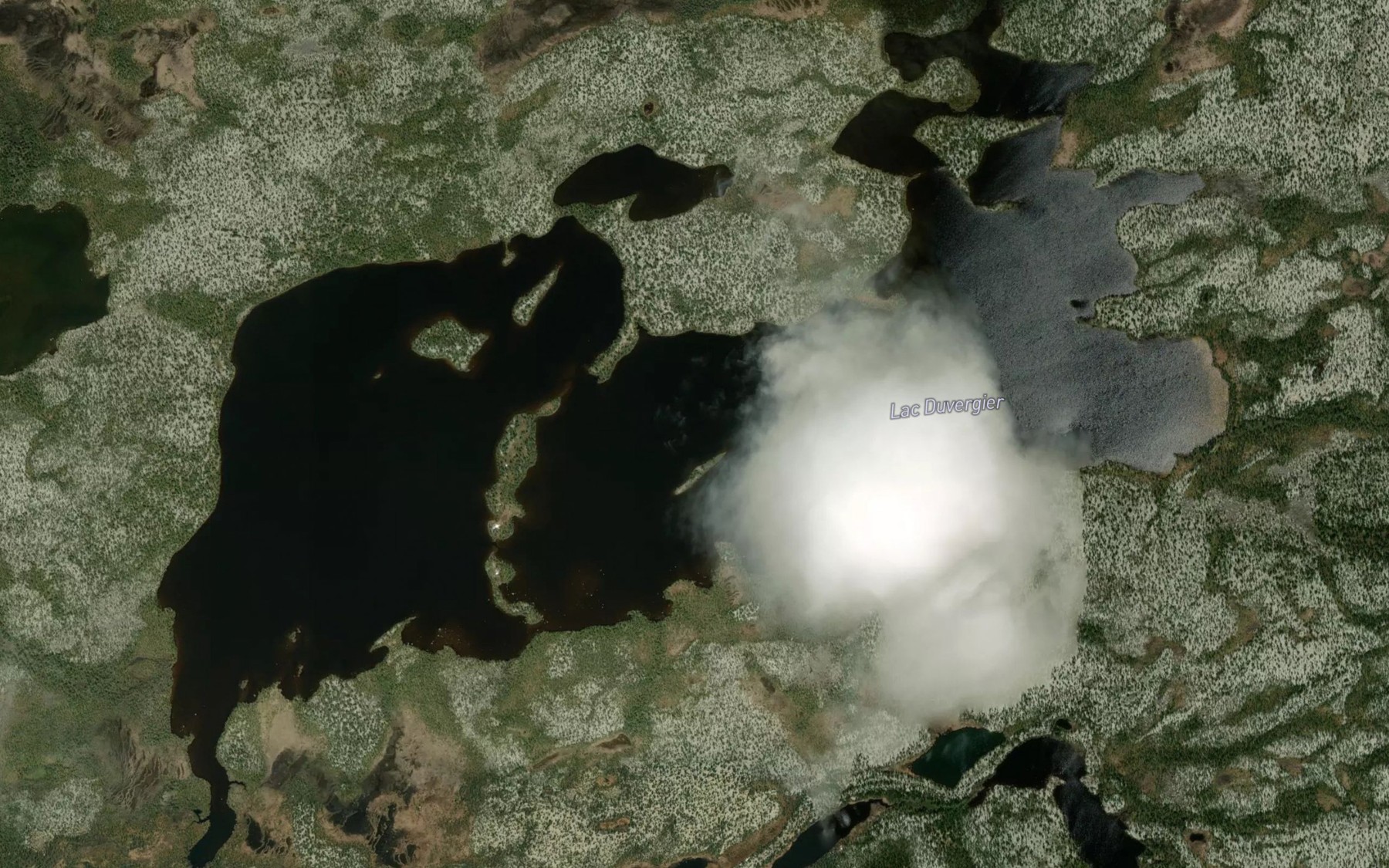 Satellite map of the Lac Duvergier