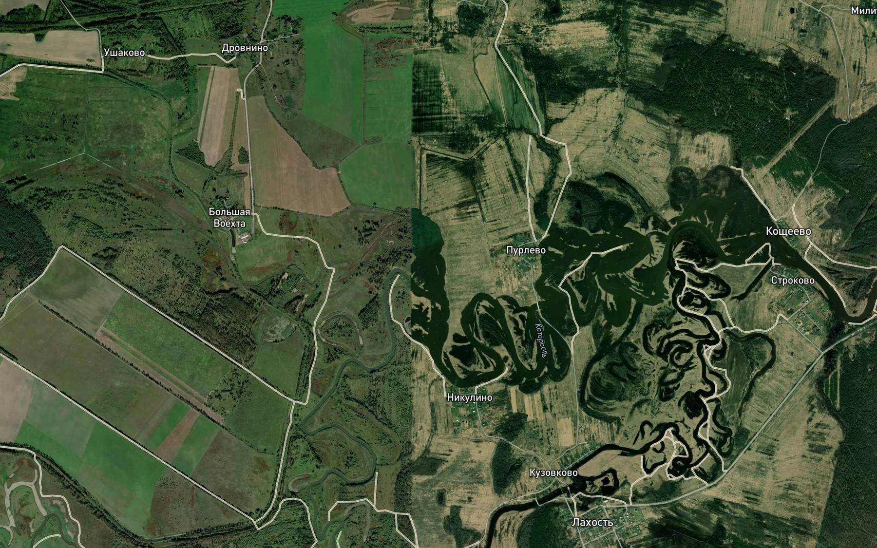 Satellite map of the Dubrovka