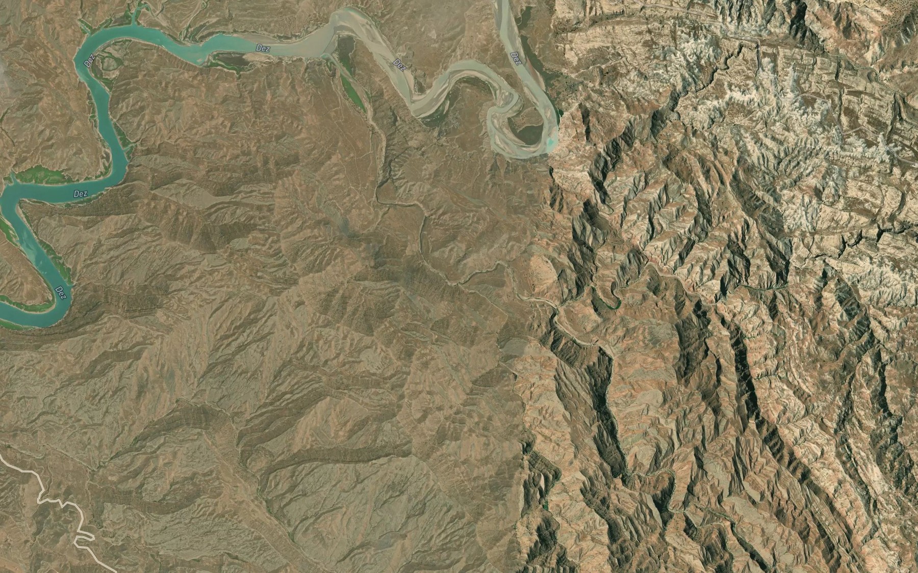 Satellite map of the Rudkhaneh-ye Tala