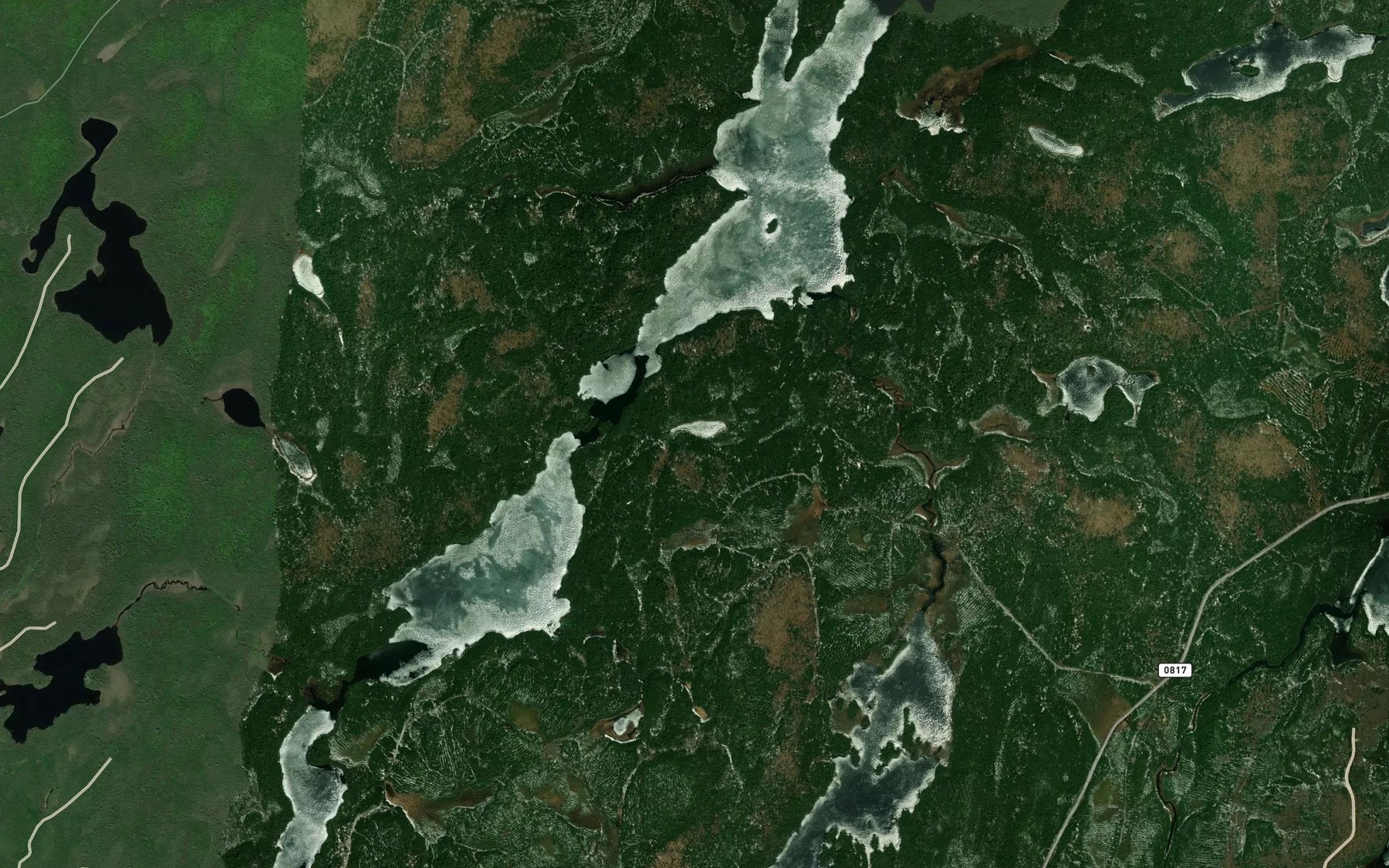 Satellite map of the Lac Fanton