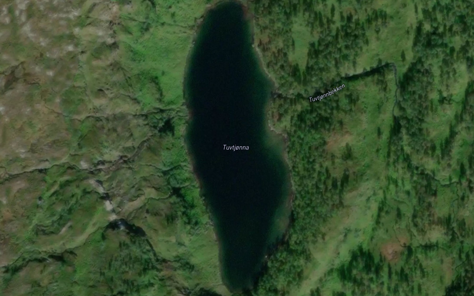 Satellite map of the Tuvtjorna