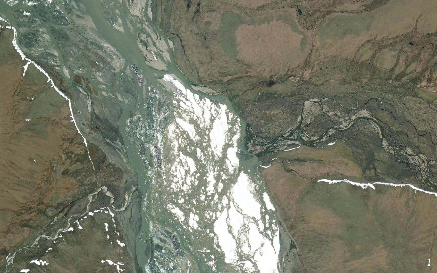 Satellite map of the Gilead Creek