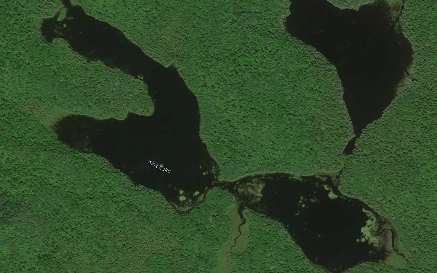 Satellite map of the Kink Lake