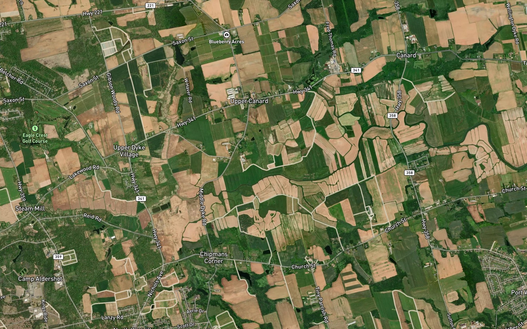 Satellite map of the Grand Dyke
