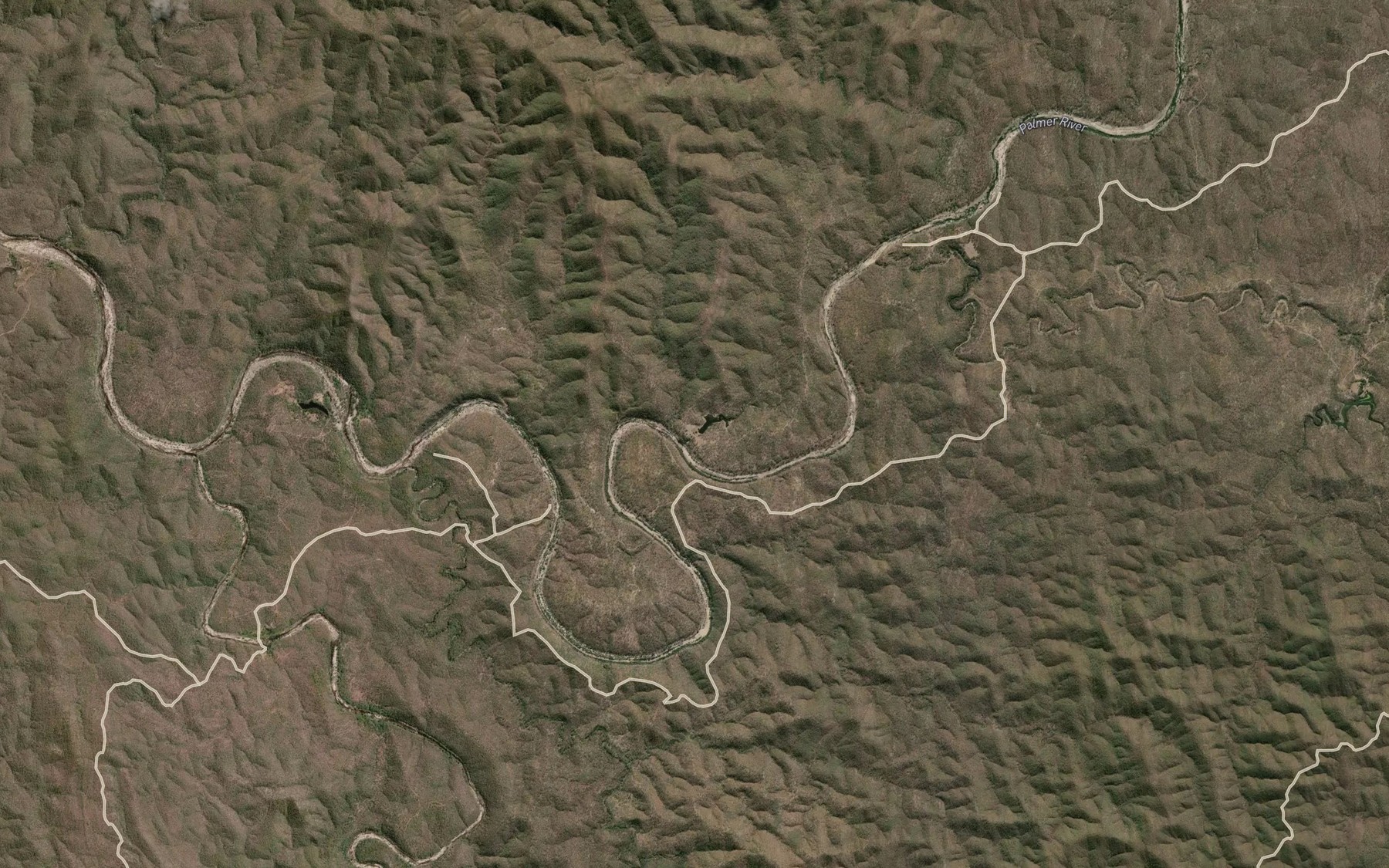 Satellite map of the Doughboy Creek