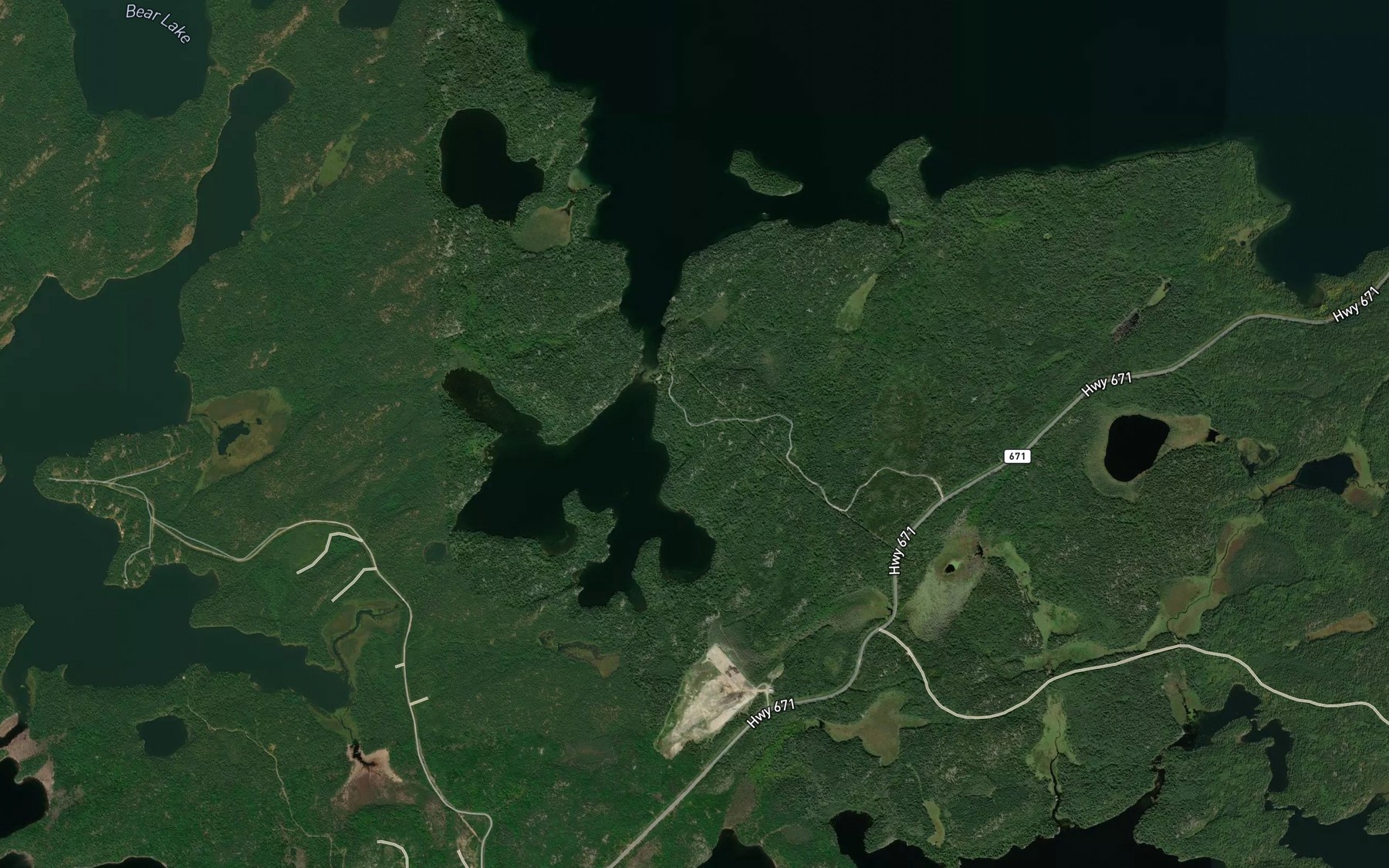 Satellite map of the Crystal Bay