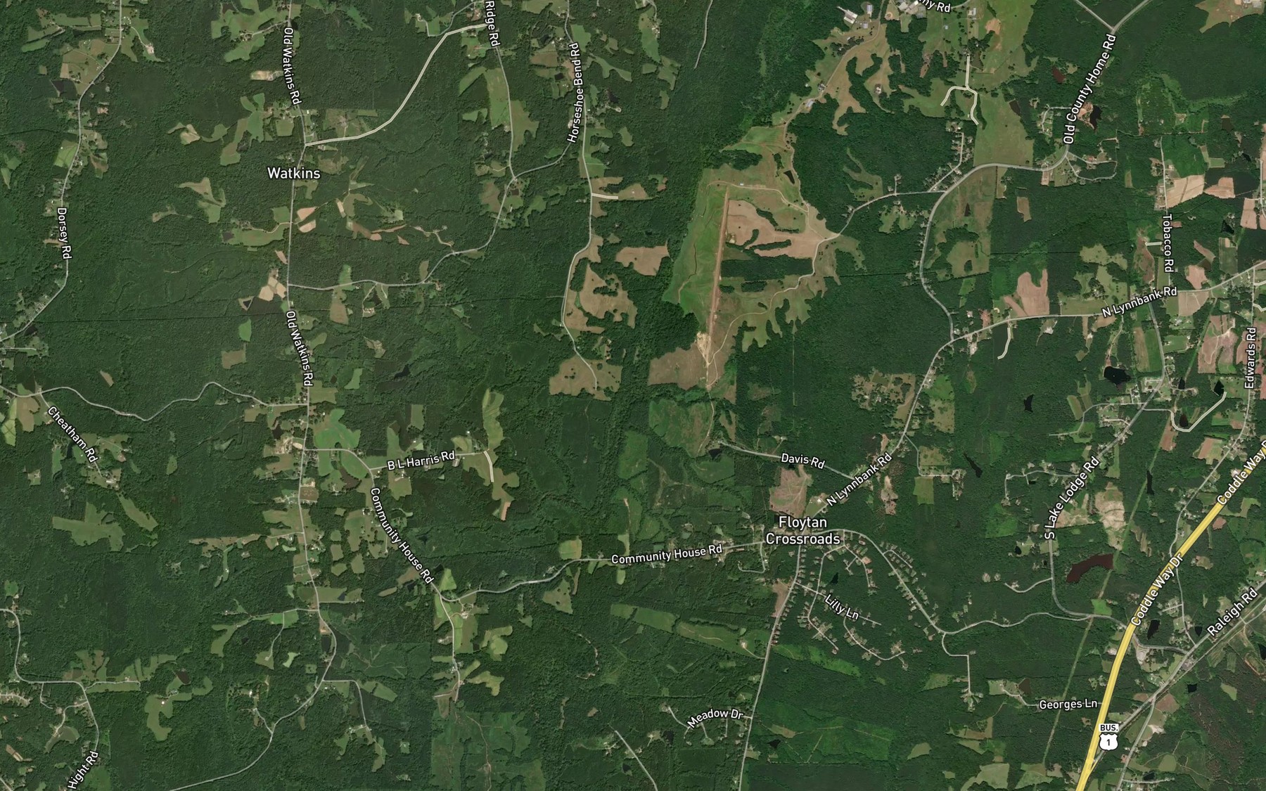 Satellite map of the Little Creek