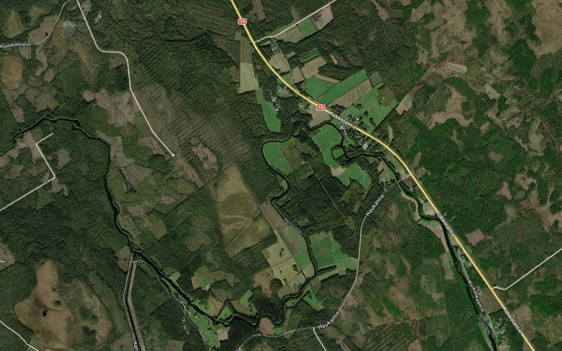 Satellite map of the Kylmasuvanto
