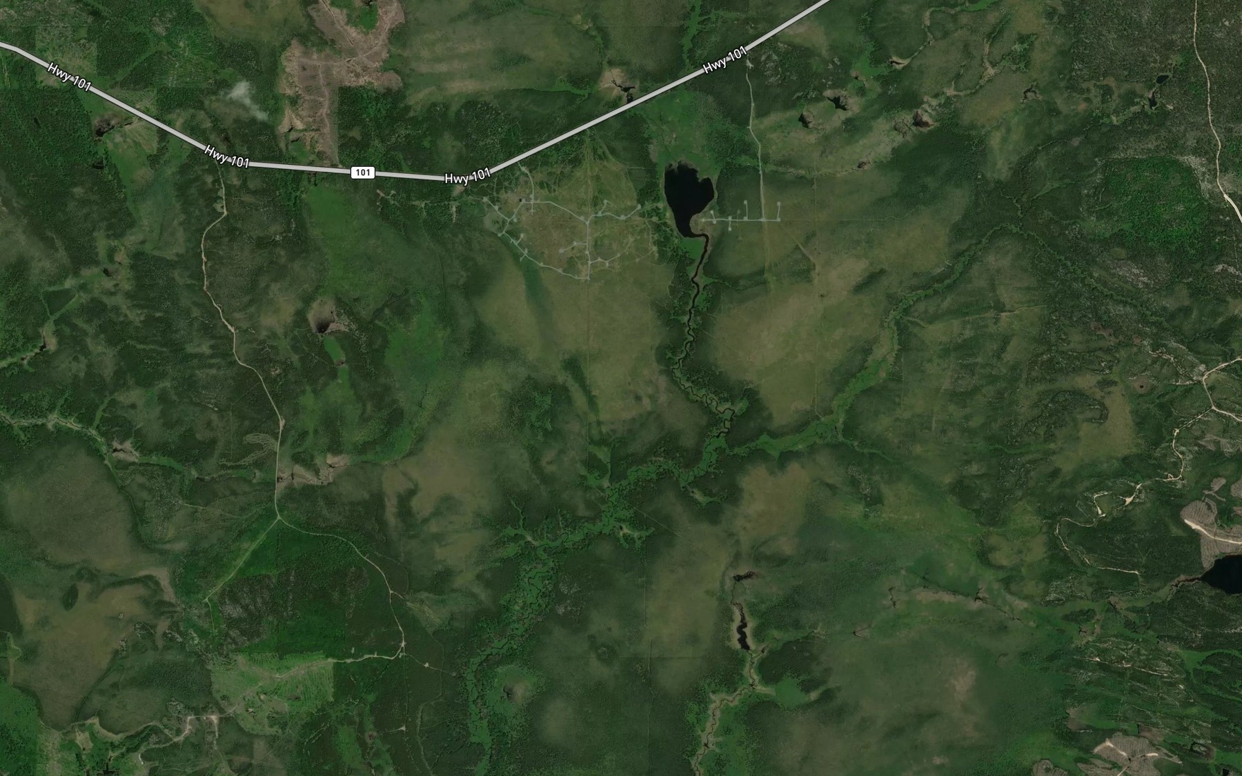 Satellite map of the Perry Creek