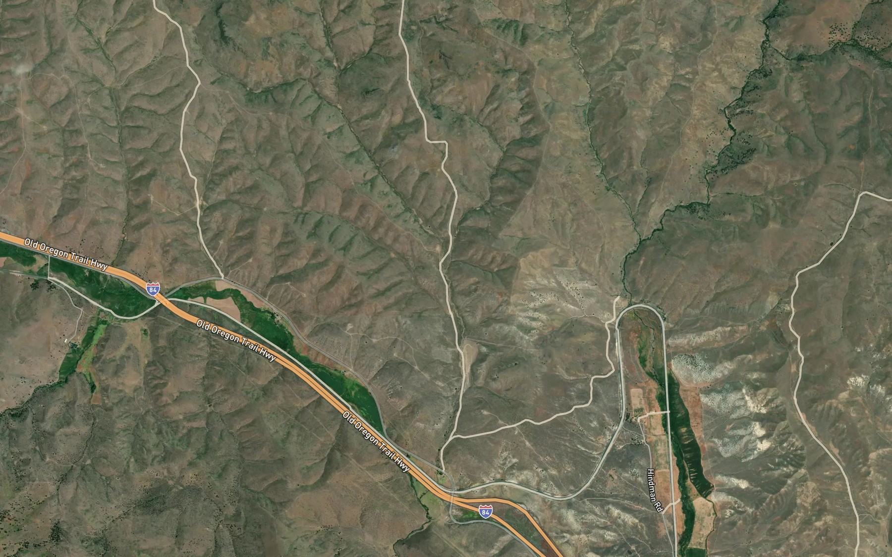 Satellite map of the Holman Creek