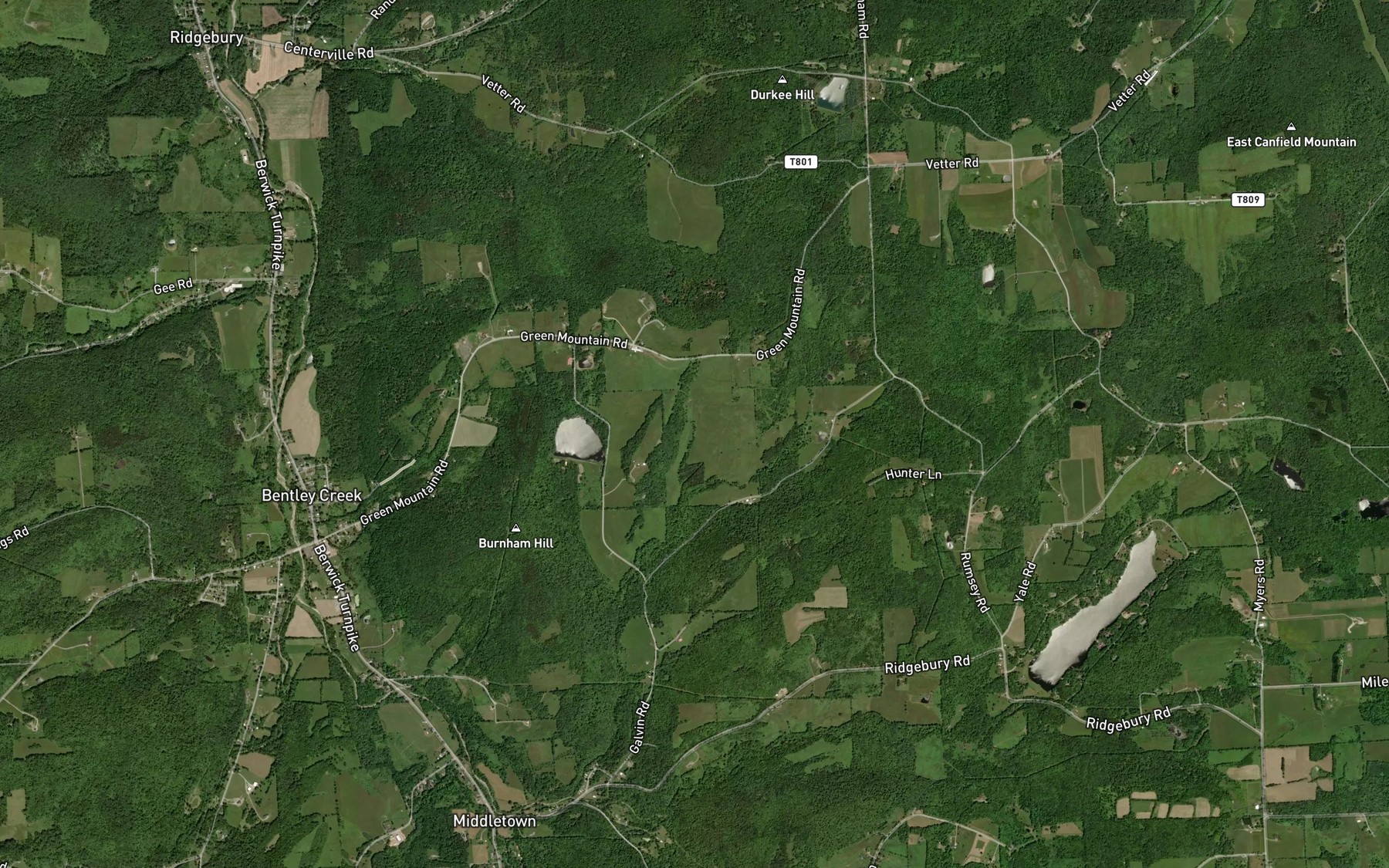 Satellite map of the Galvin Pond