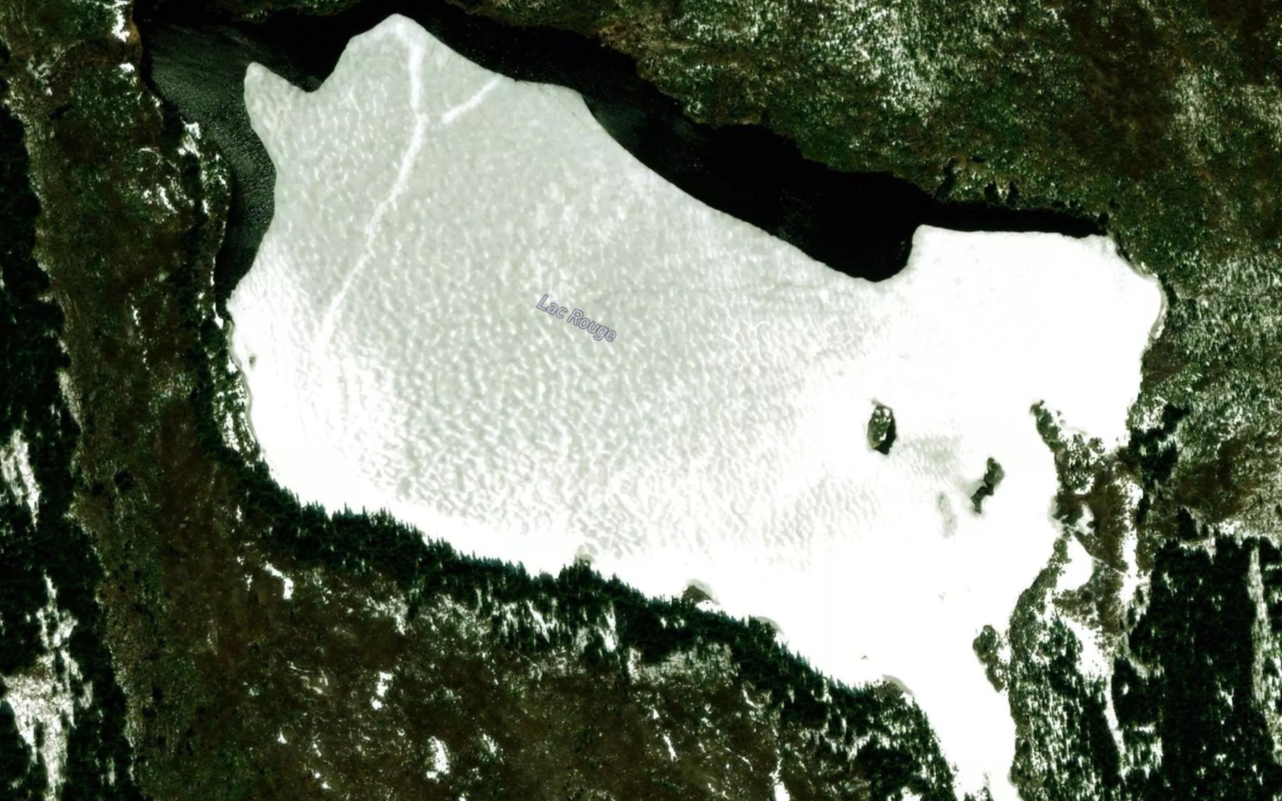 Satellite map of the Lac Rouge