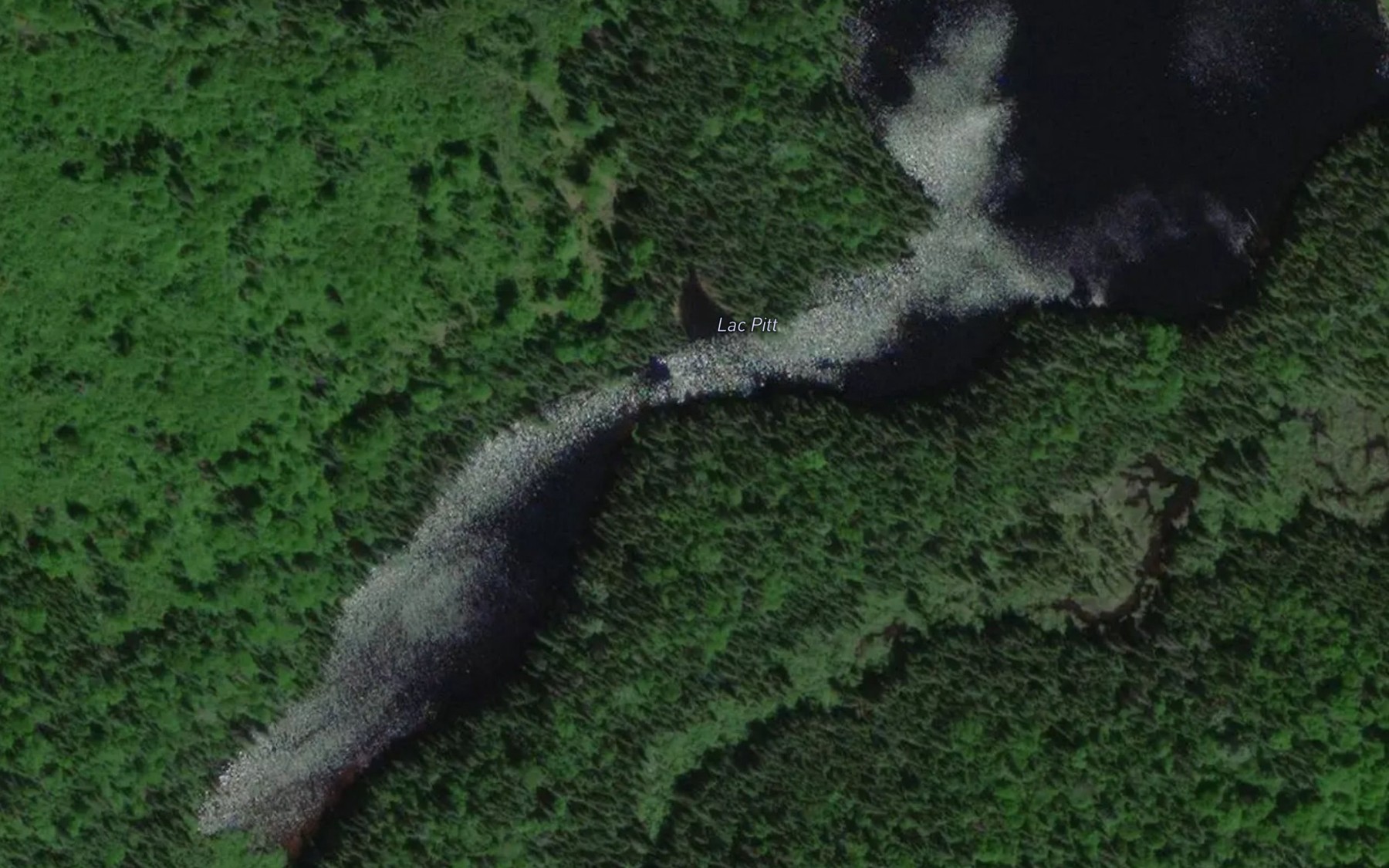 Satellite map of the Lac Pitt