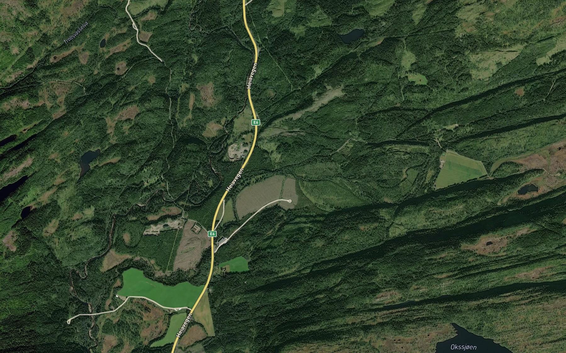 Satellite map of the Korsvollelva