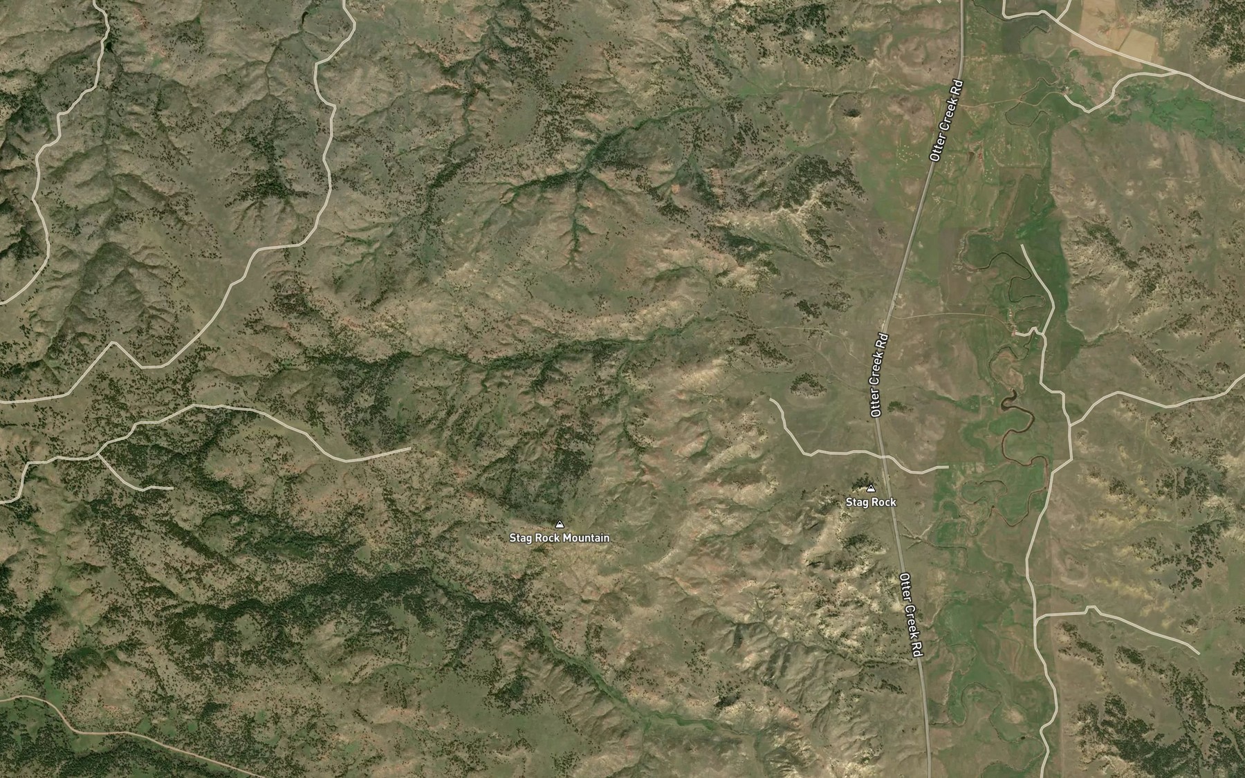 Satellite map of the Stag Rock Spring