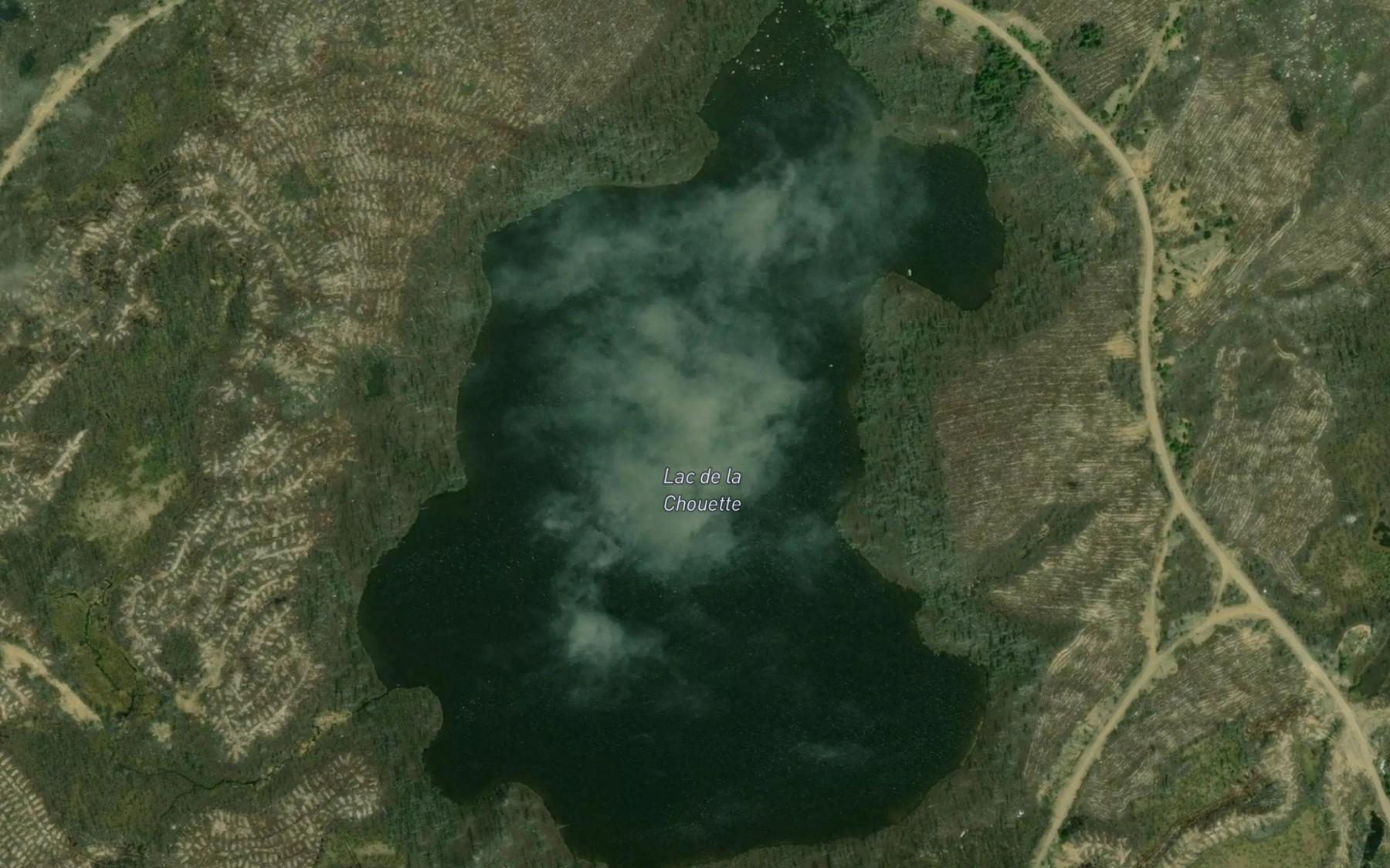 Satellite map of the Lac de la Chouette