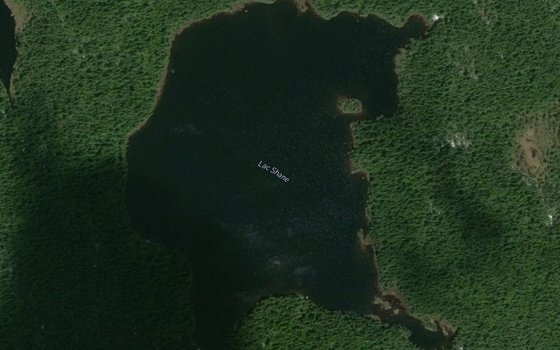 Satellite map of the Lac Shane