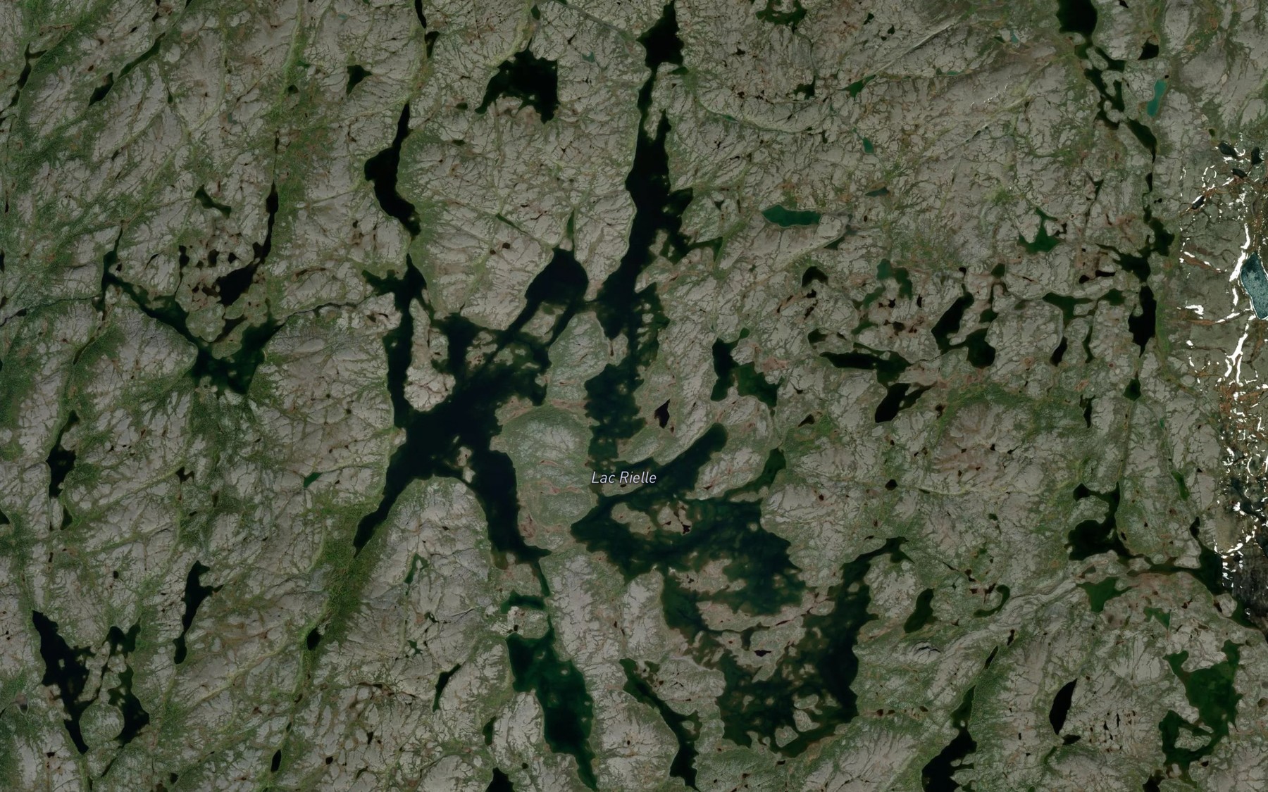 Satellite map of the Lac Rielle