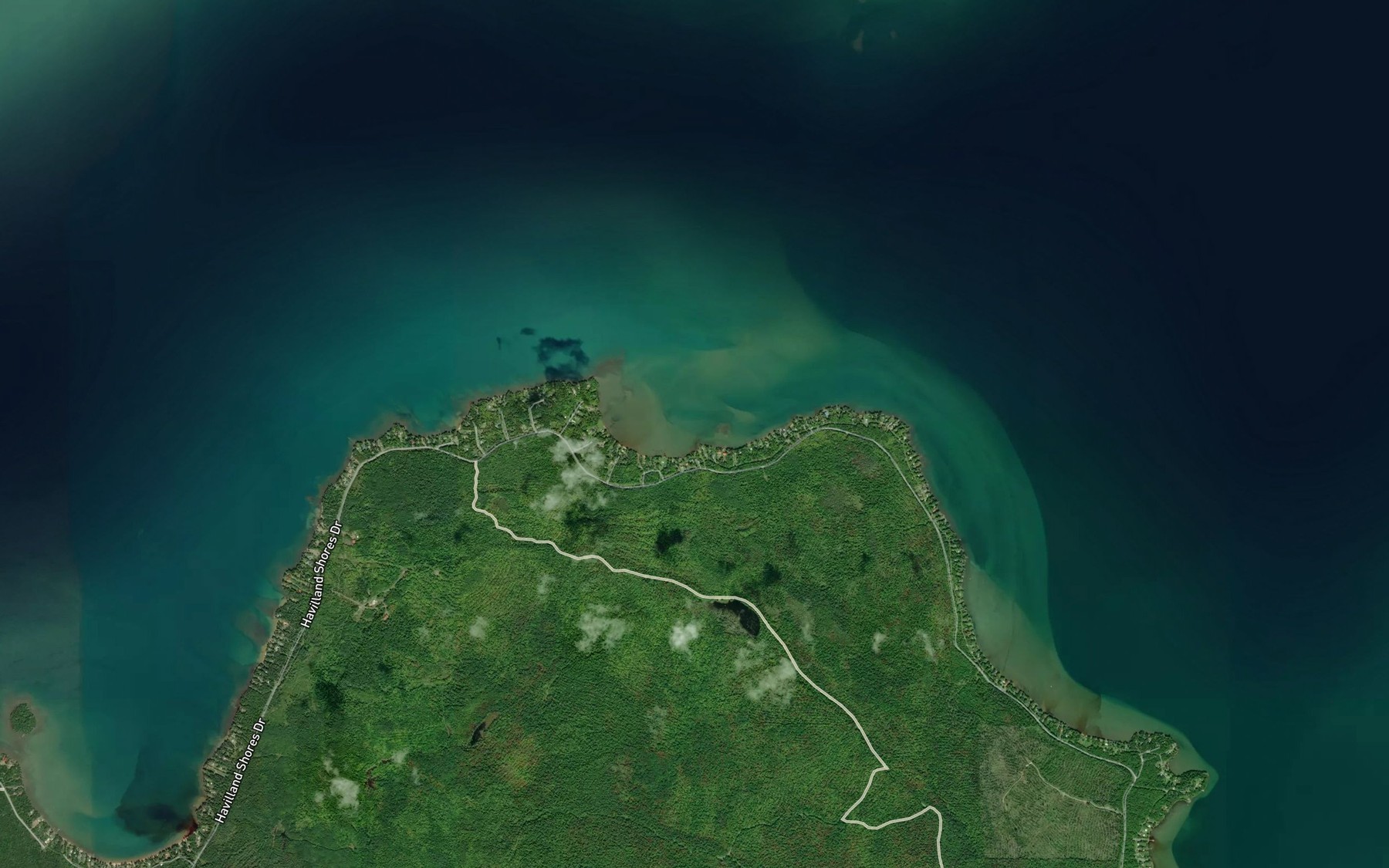 Satellite map of the Grassy Bay