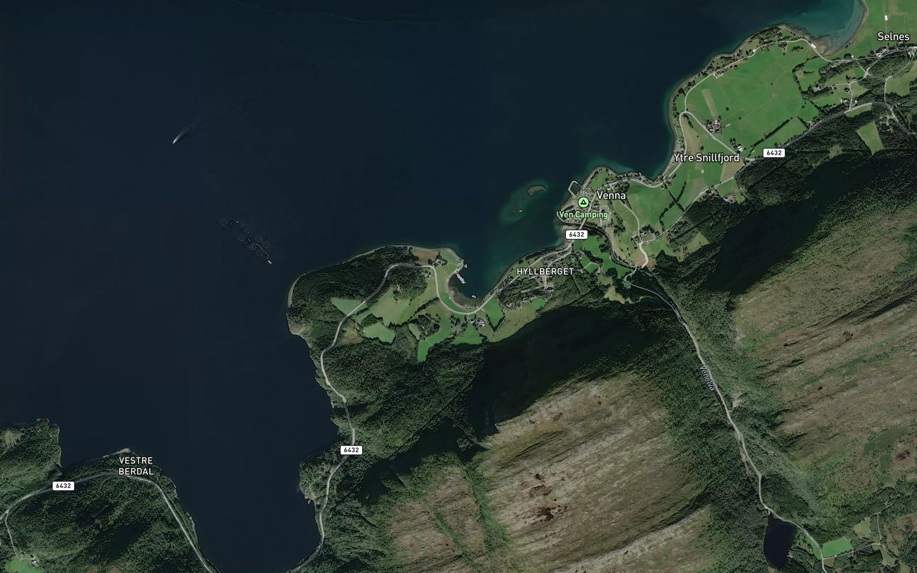 Satellite map of the Forrabukta