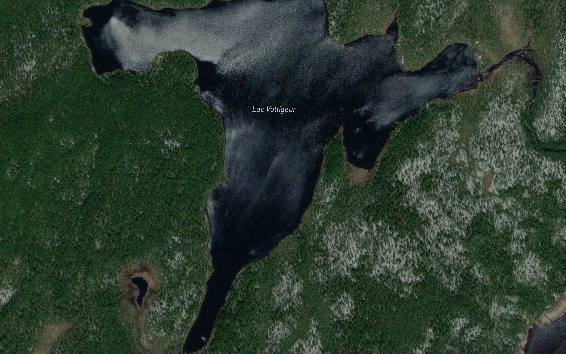 Satellite map of the Lac Voltigeur