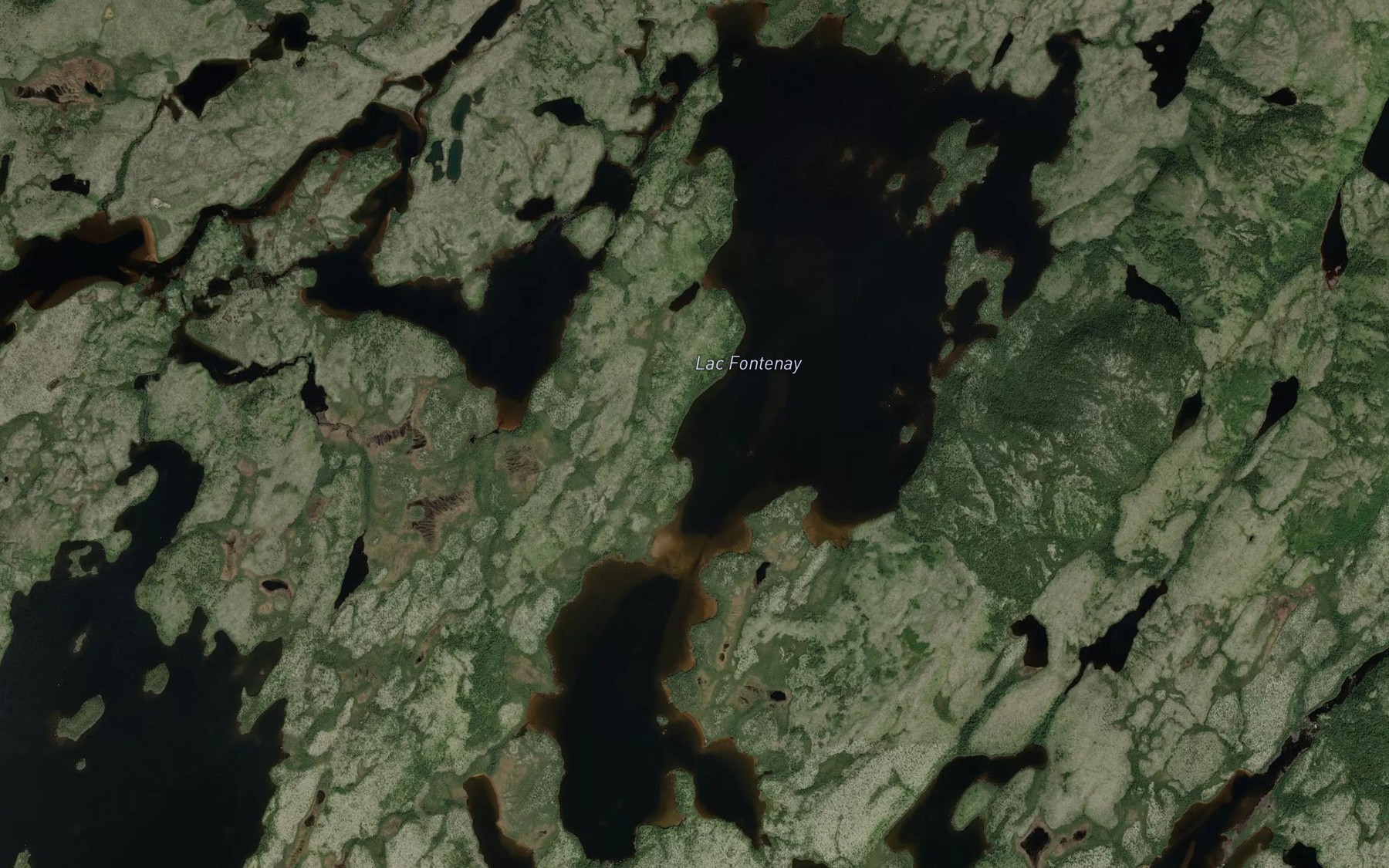 Satellite map of the Lac Fontenay