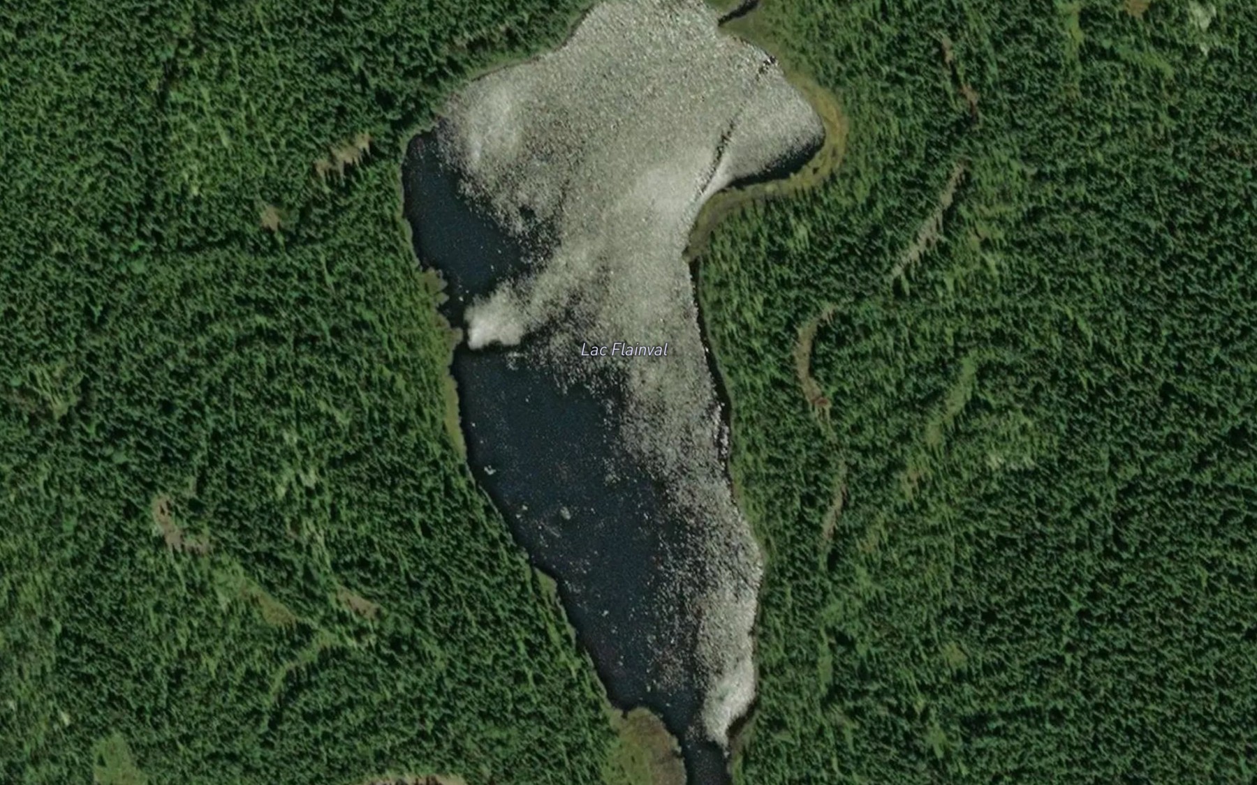 Satellite map of the Lac Flainval