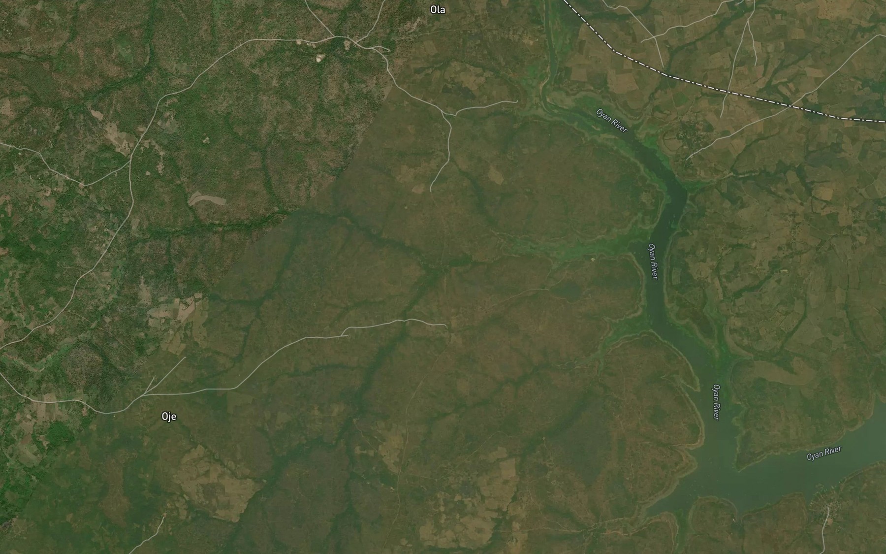 Satellite map of the River Ogbagba