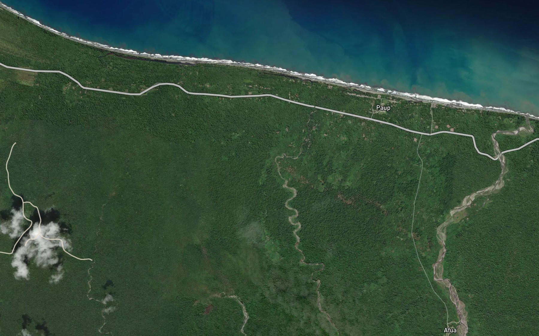 Satellite map of the Akanai Creek