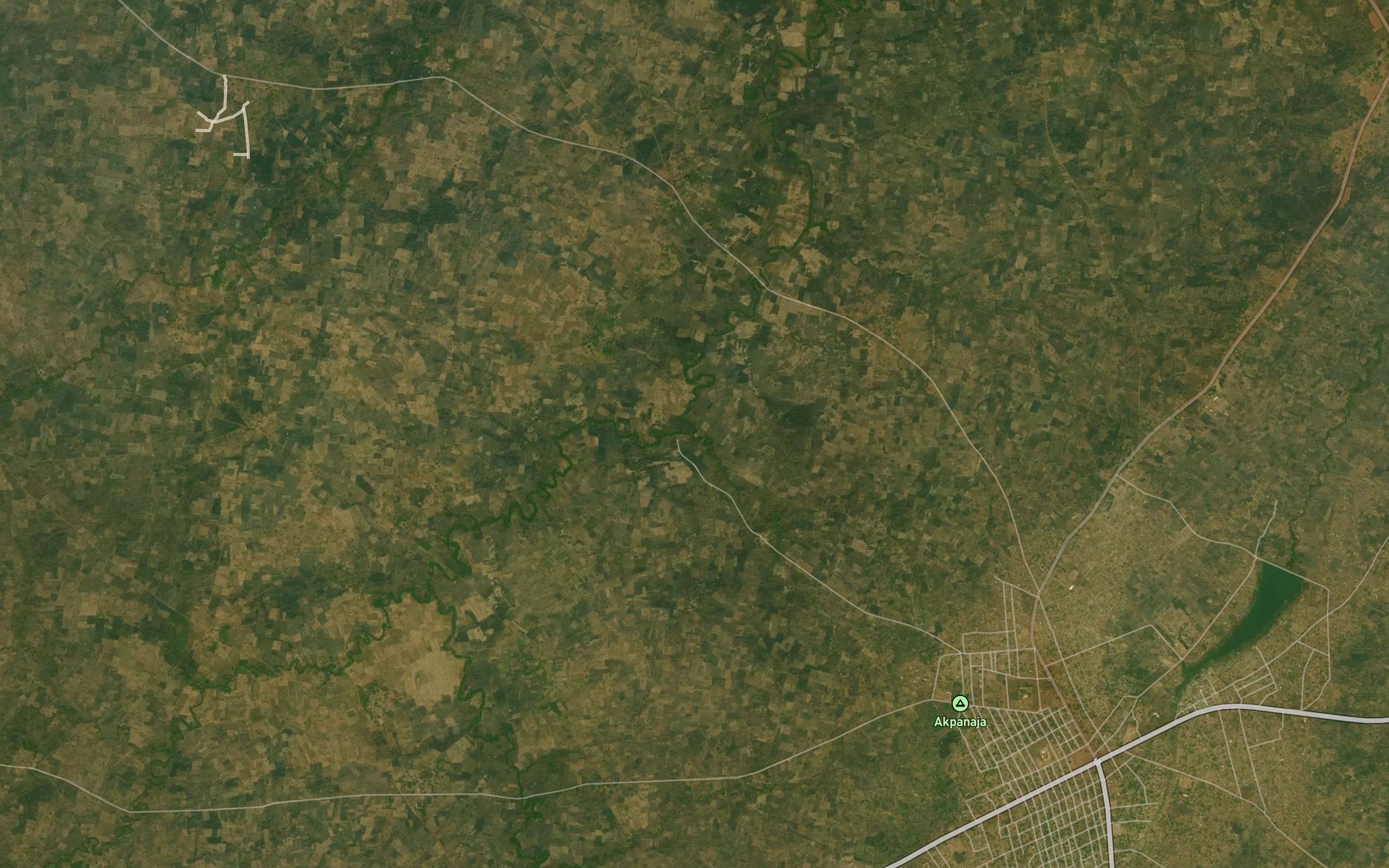 Satellite map of the River Cheduku