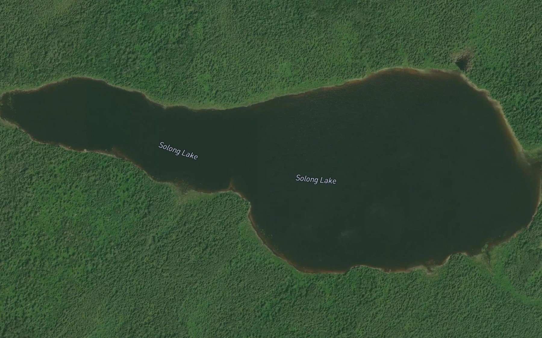 Satellite map of the Solong Lake