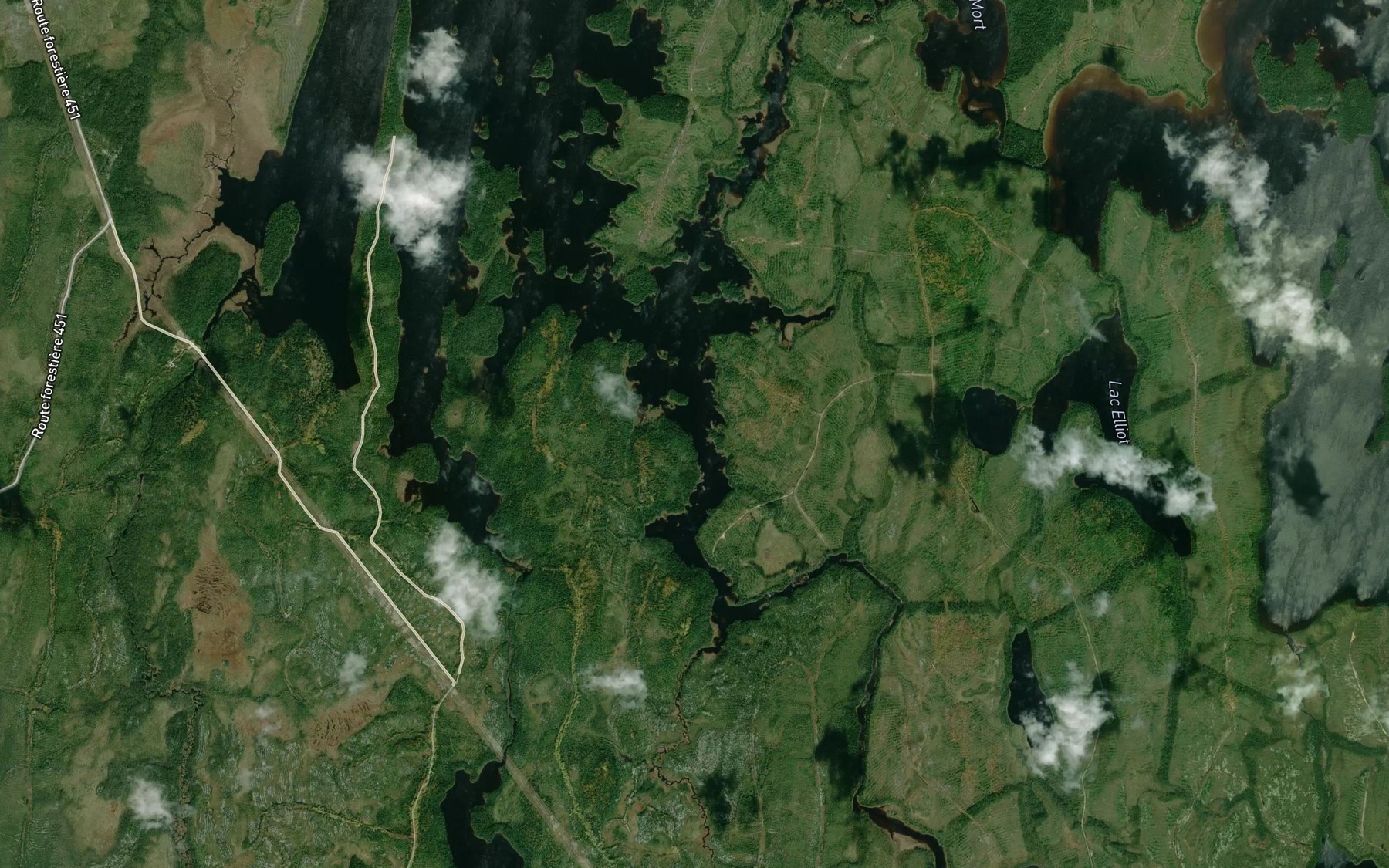 Satellite map of the Riviere de la Queue de Castor