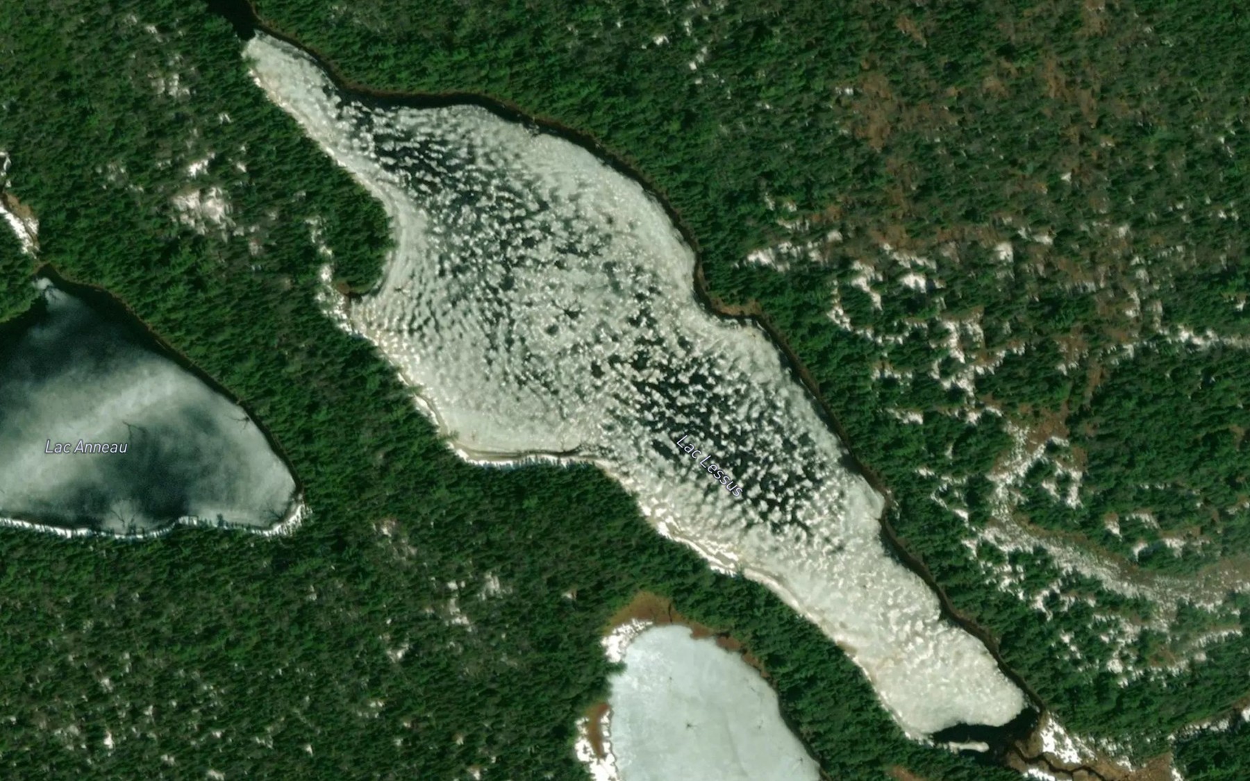 Satellite map of the Lac Lessus