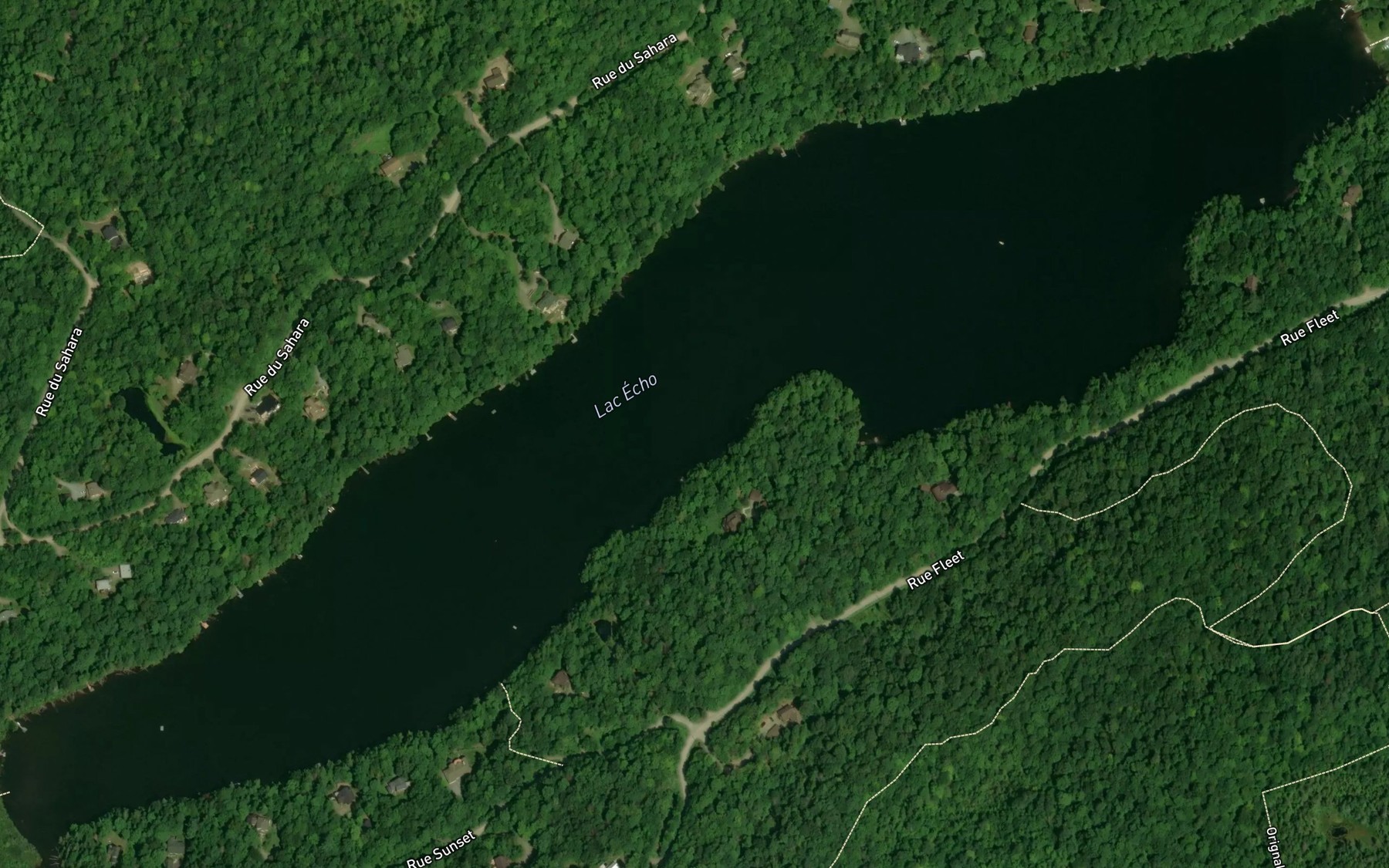 Satellite map of the Lac Echo