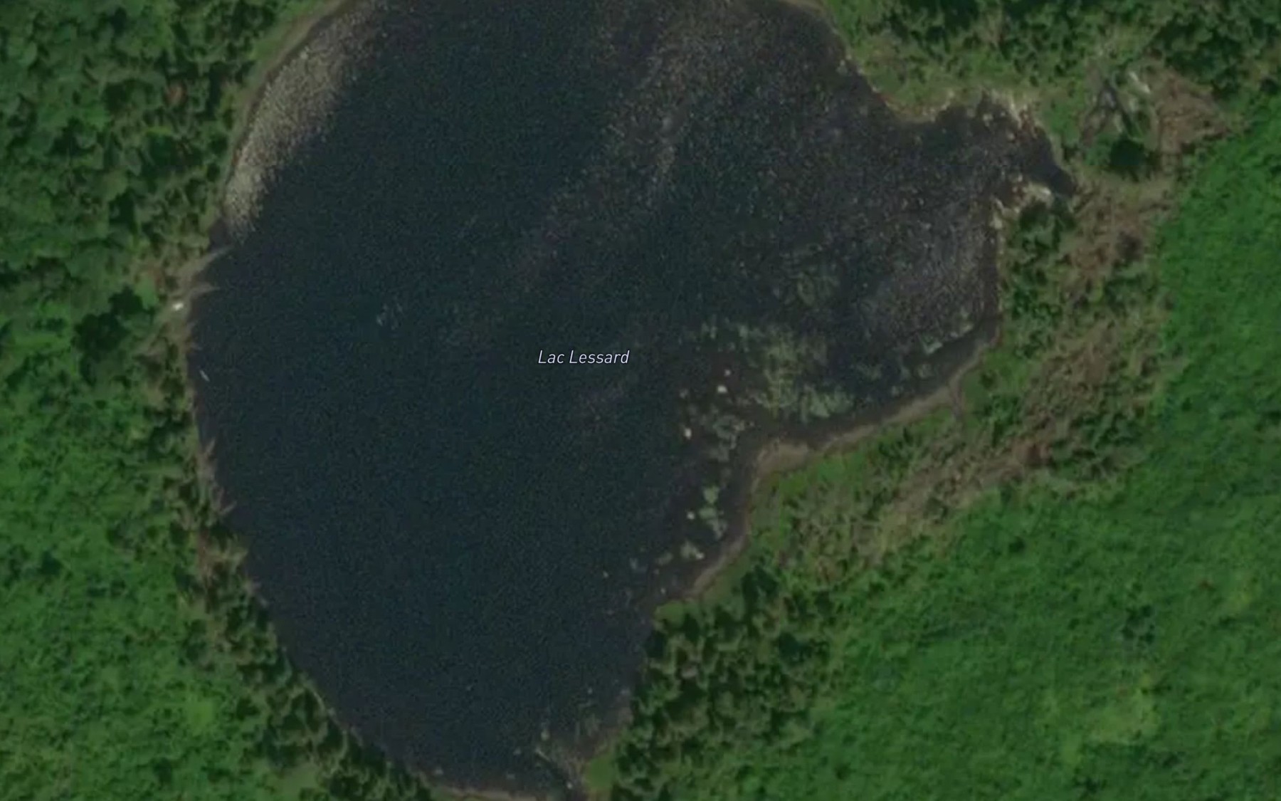 Satellite map of the Lac Lessard