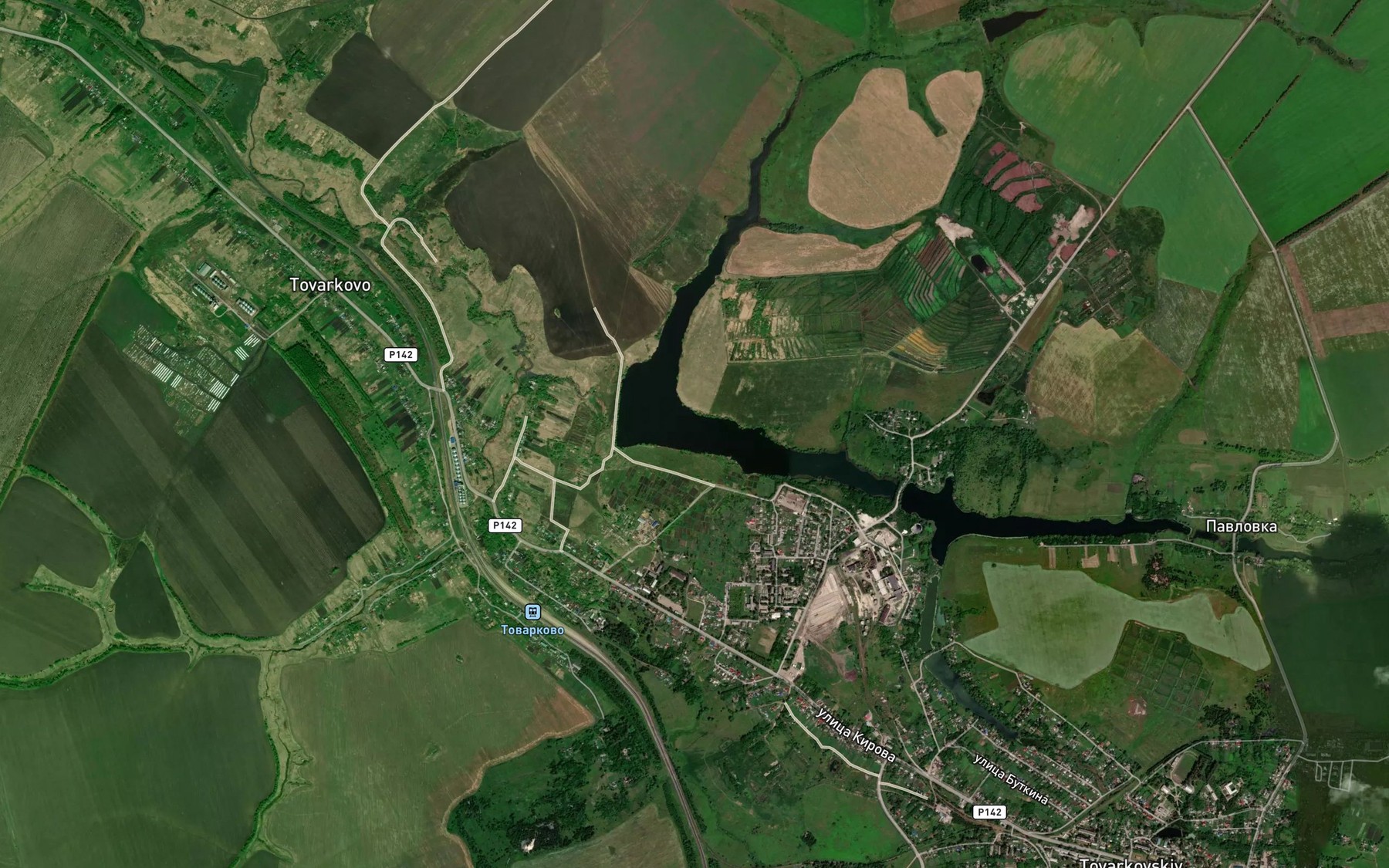 Satellite map of the Tovarkovskoye Vodokhranilishche