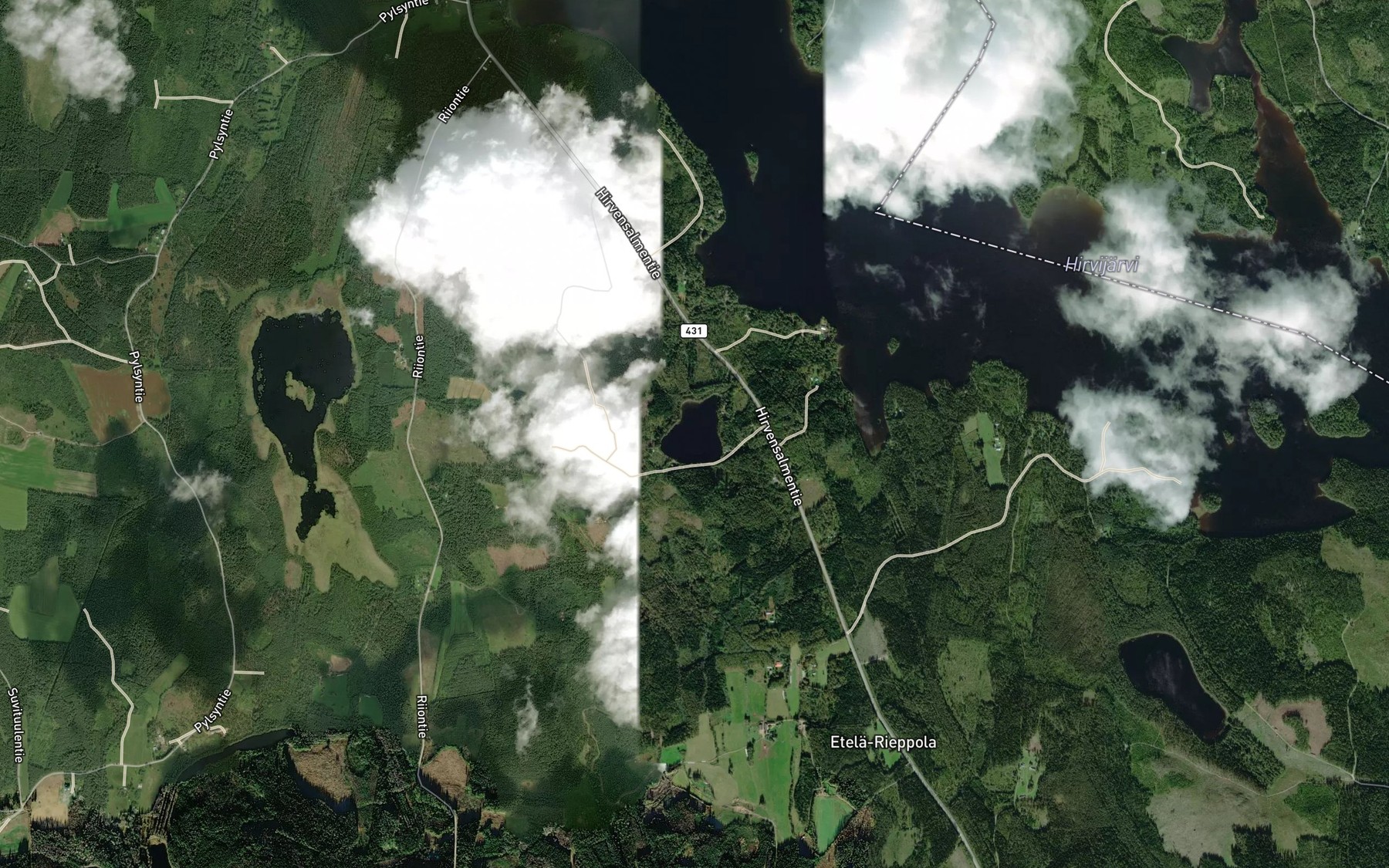 Satellite map of the Rieponlampi