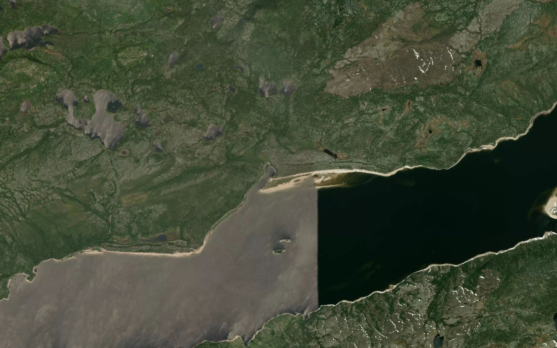 Satellite map of the Riviere Anasakasich