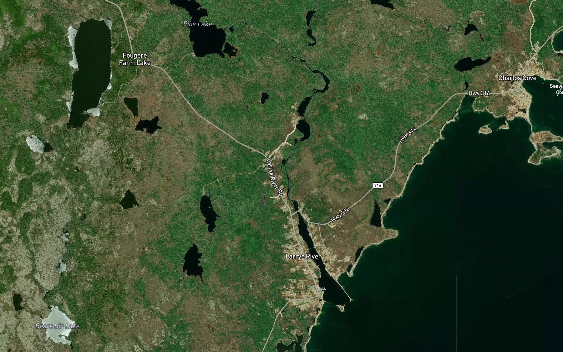 Satellite map of the Second Stillwater
