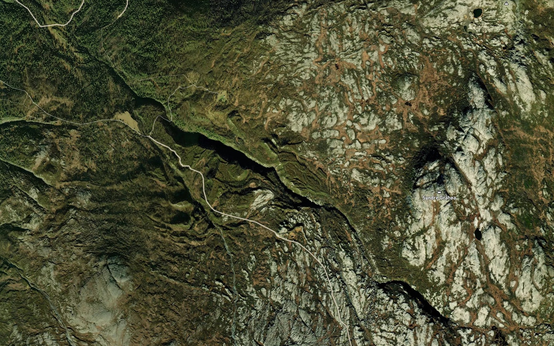 Satellite map of the Stor-Tinnia