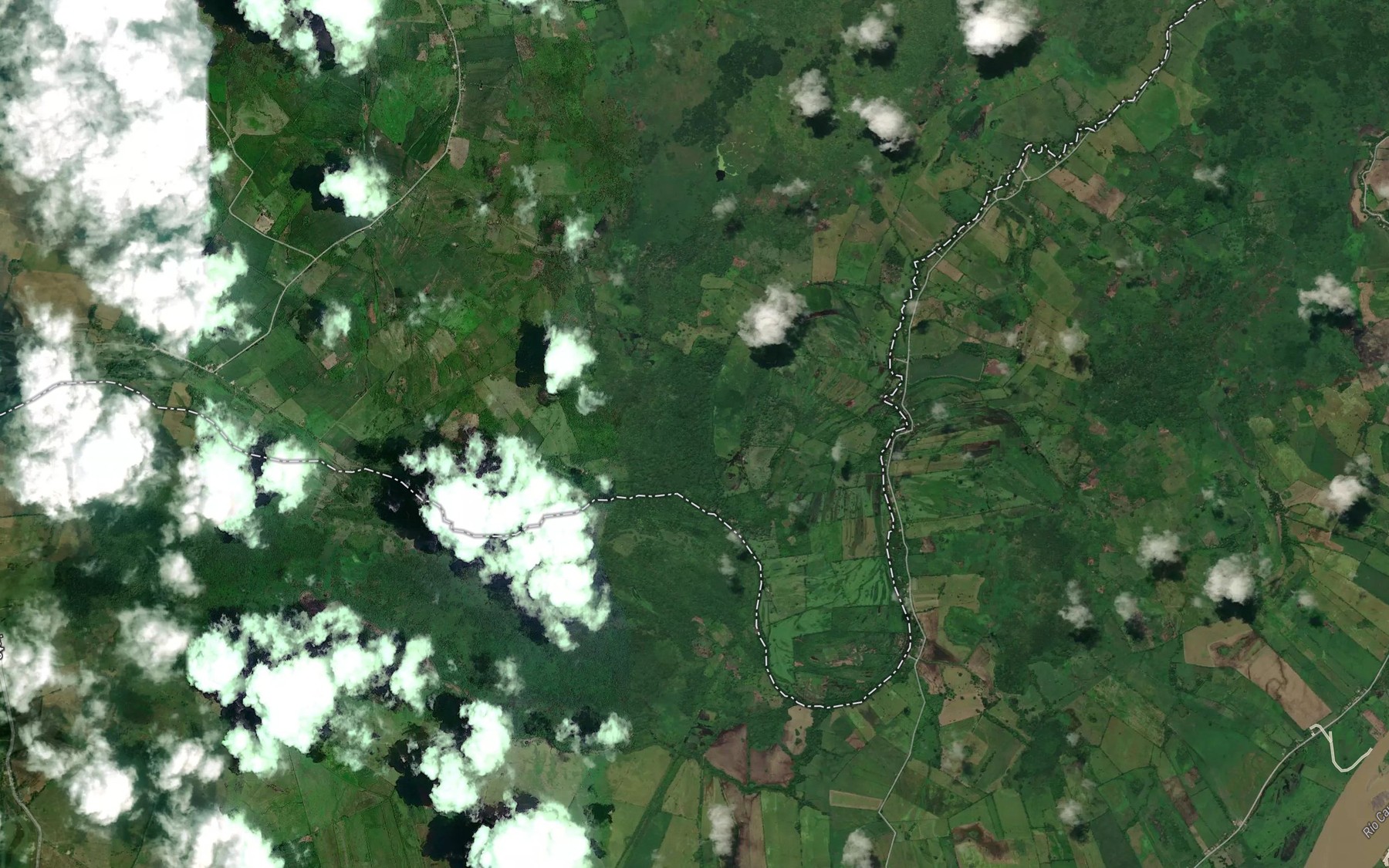 Satellite map of the Cano Largo