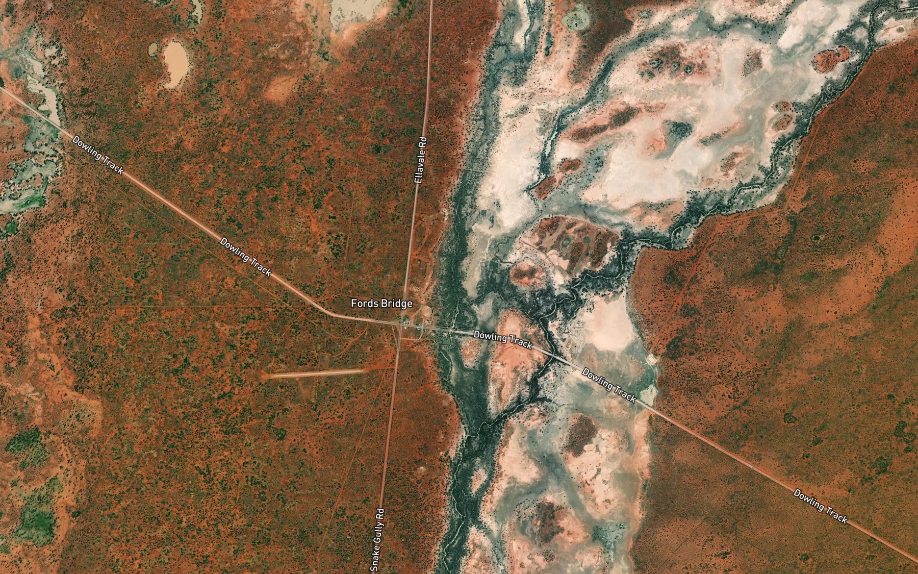 Satellite map of the Willara Creek