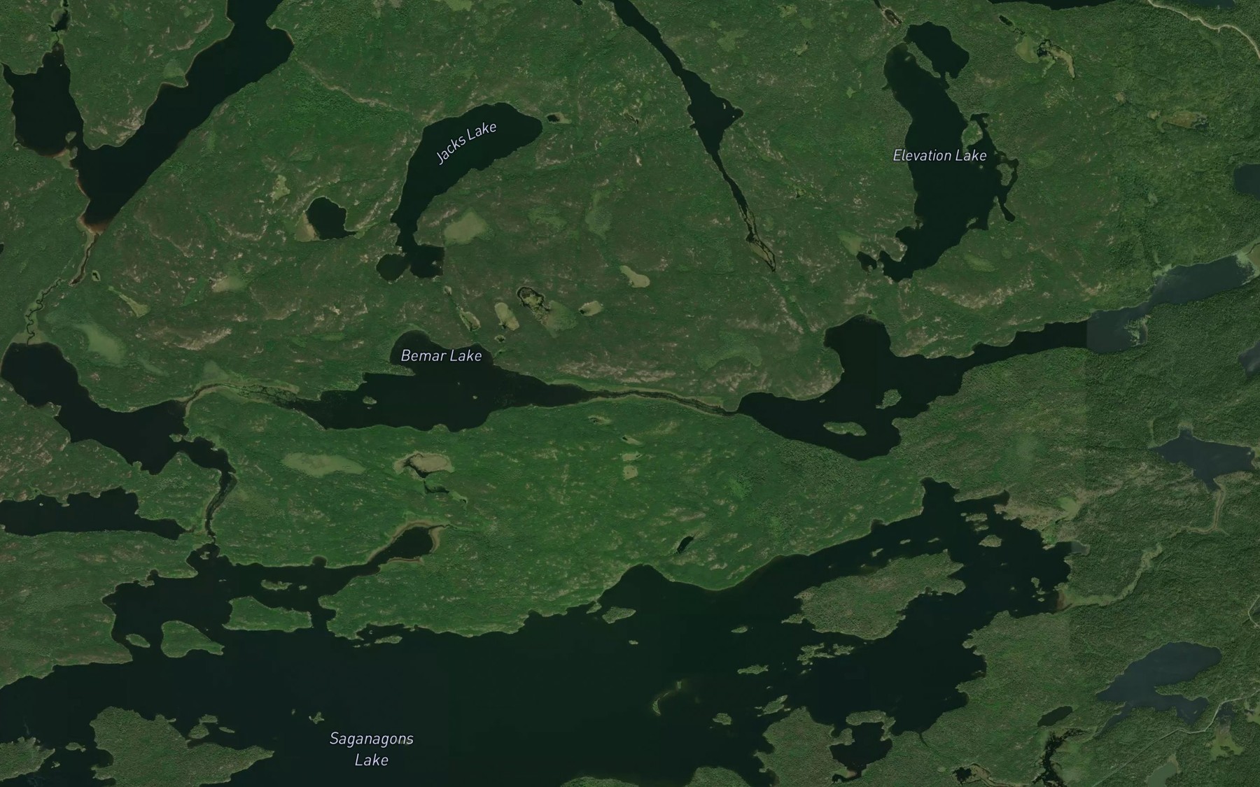 Satellite map of the Bemar Lake