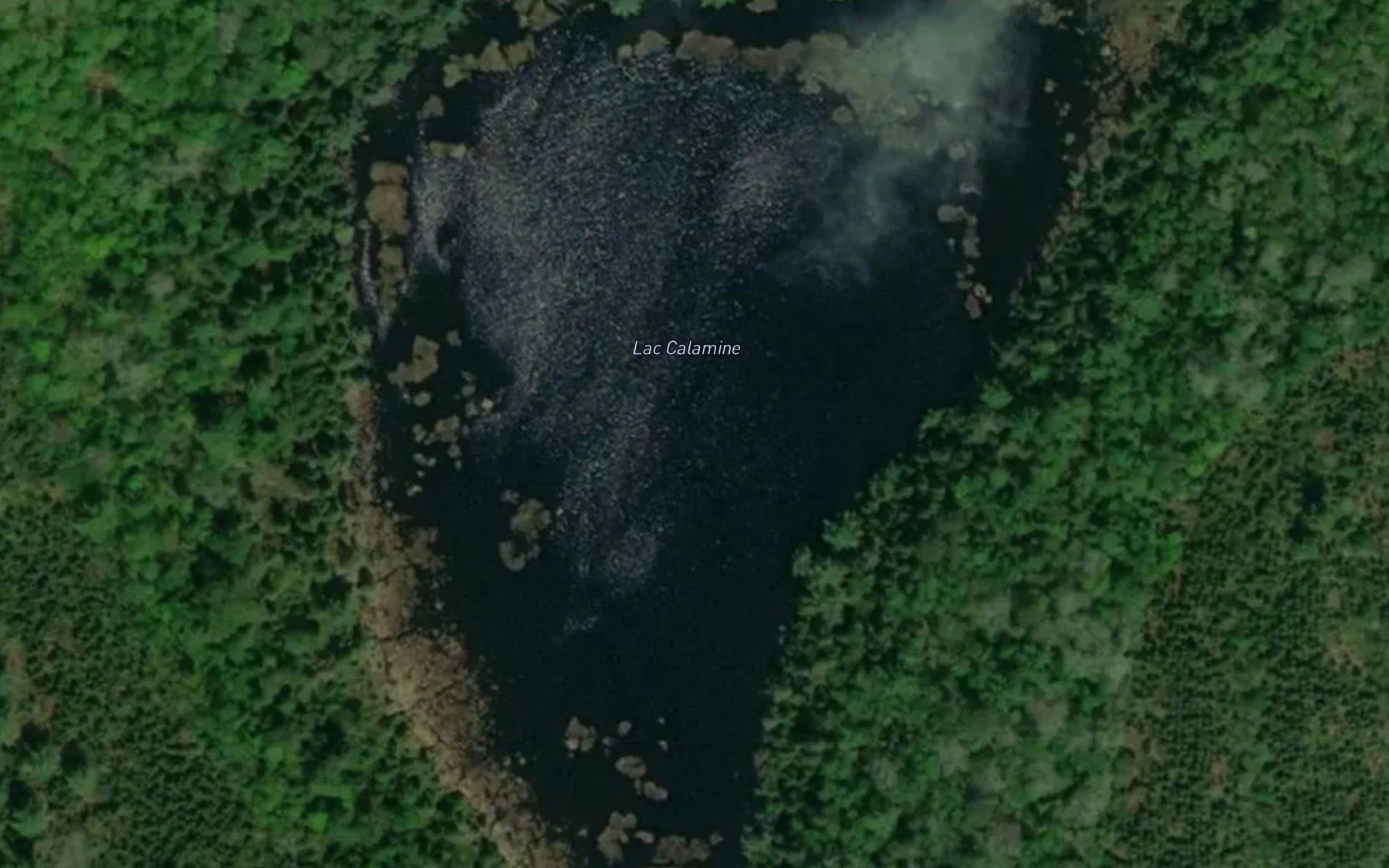 Satellite map of the Lac Calamine