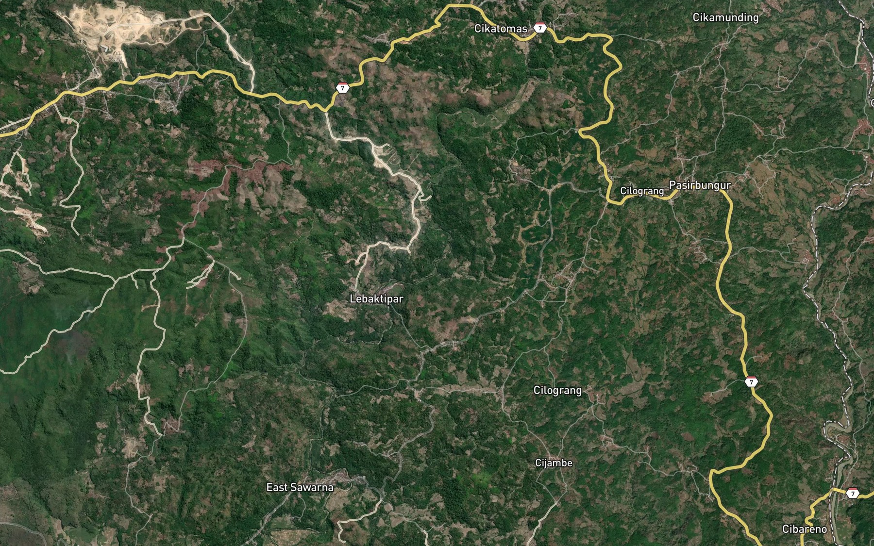 Satellite map of the Ci Cariang