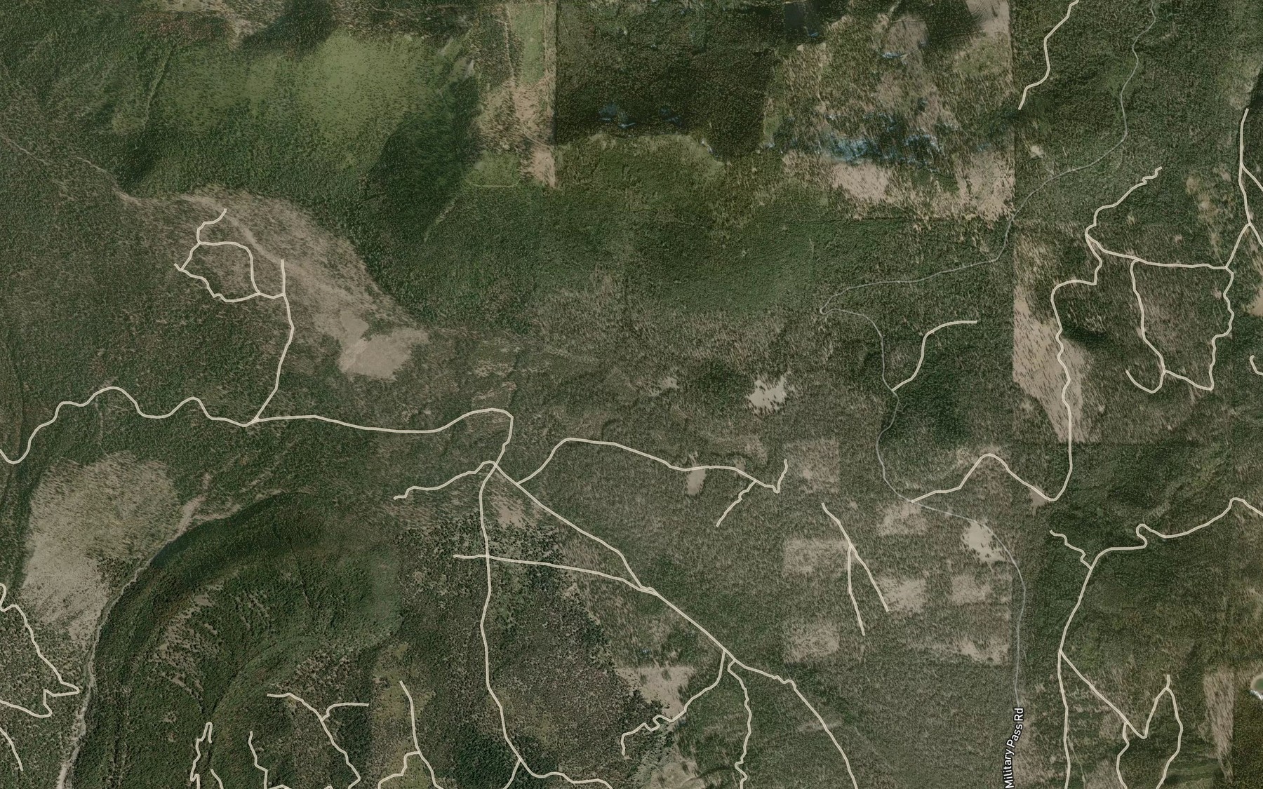 Satellite map of the Inconstance Creek